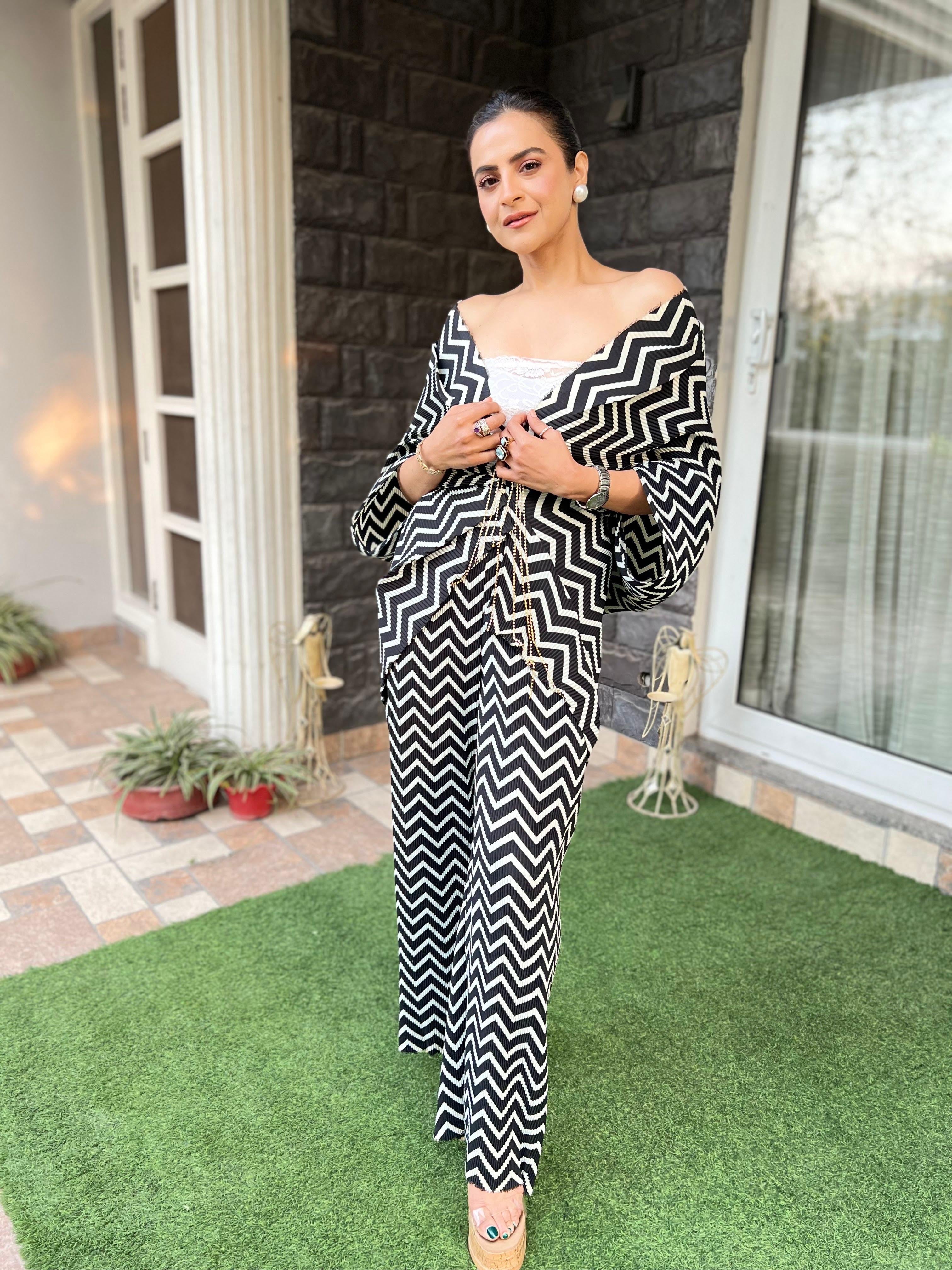 Chevron with embellishment Pant Set