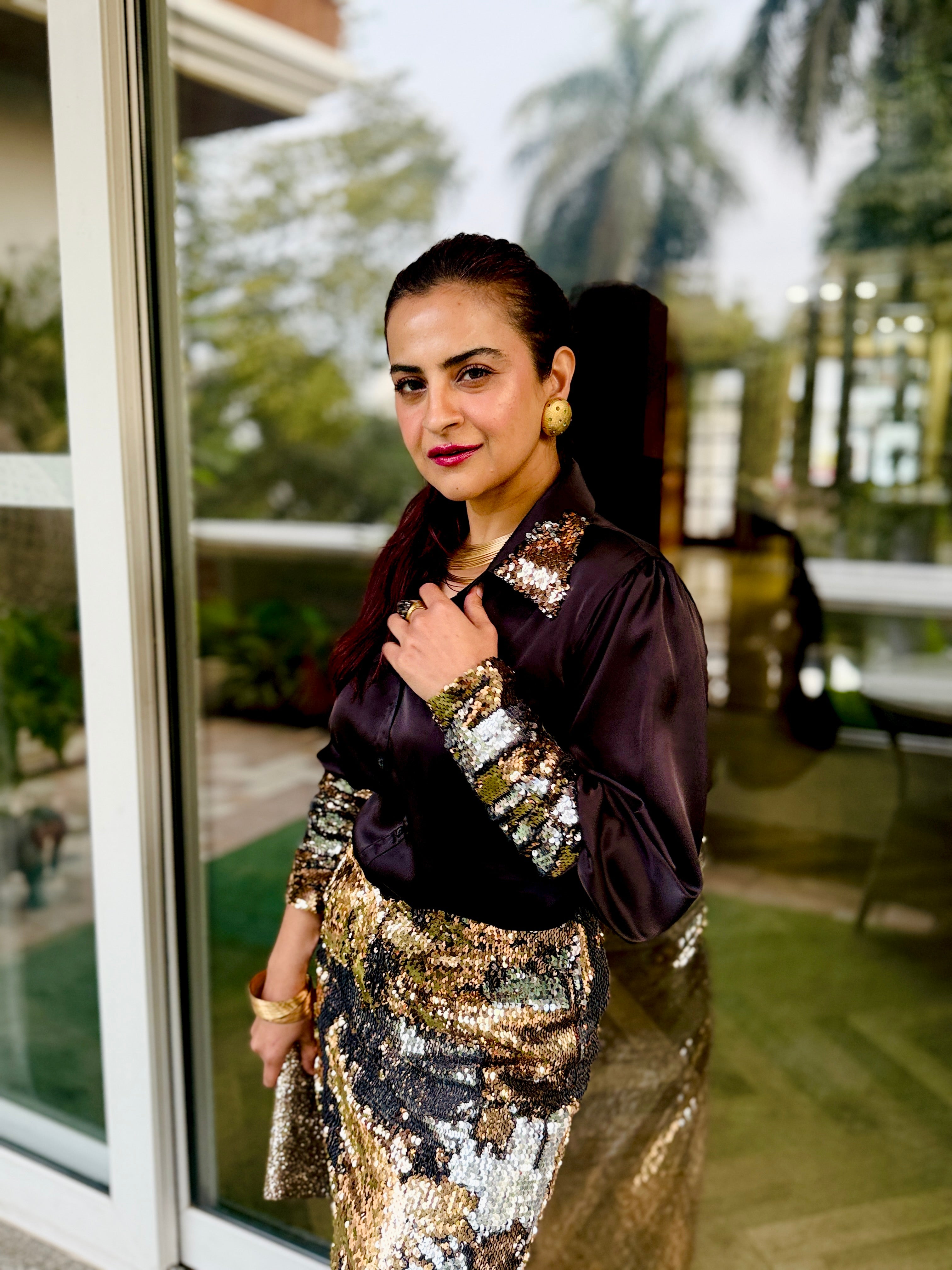 Moonfire Shirt set in Black, Golden and Silver