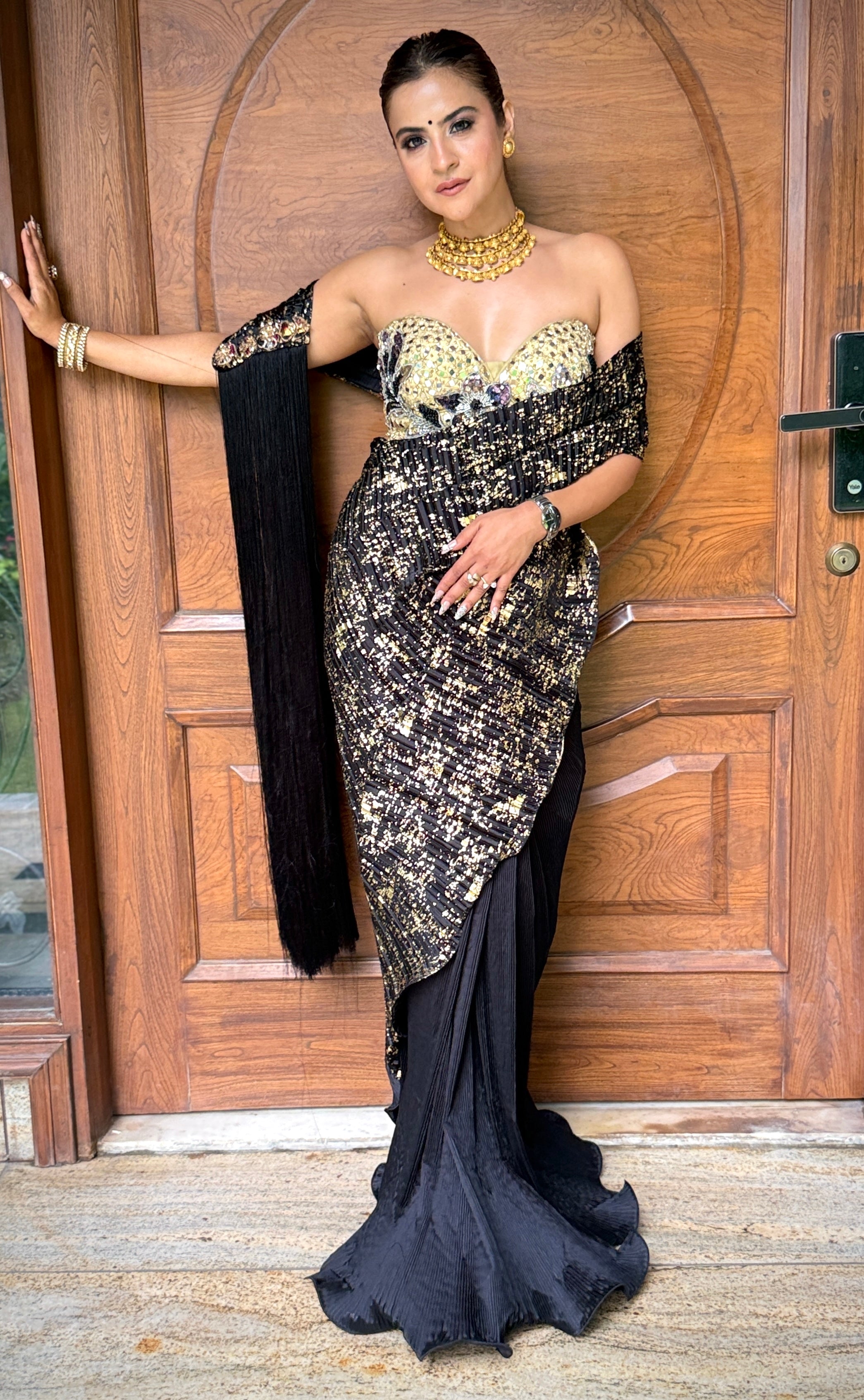 Roohani Drape Saree with corset Blouse