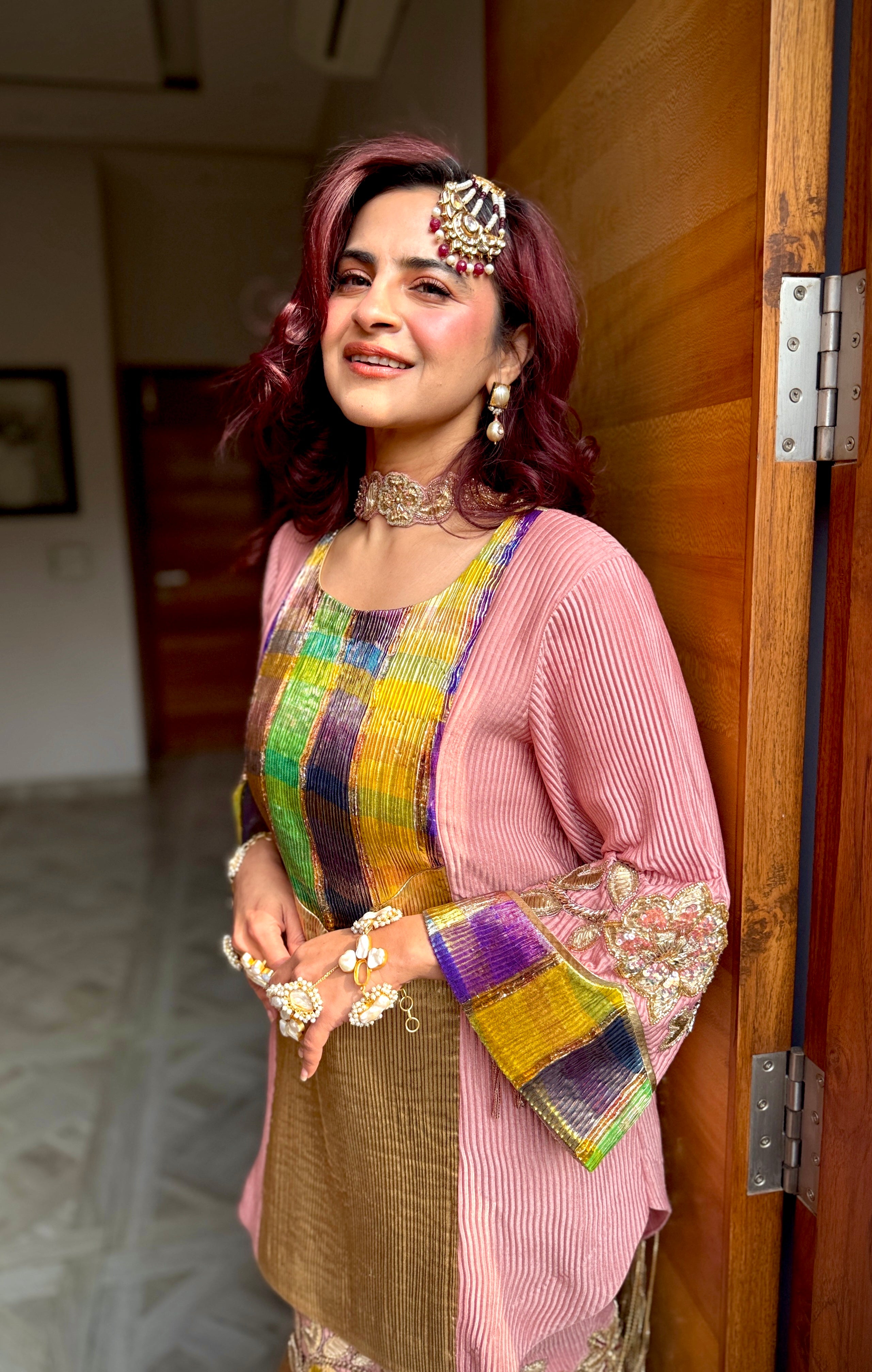 Rose Zari Garara Set in Pink