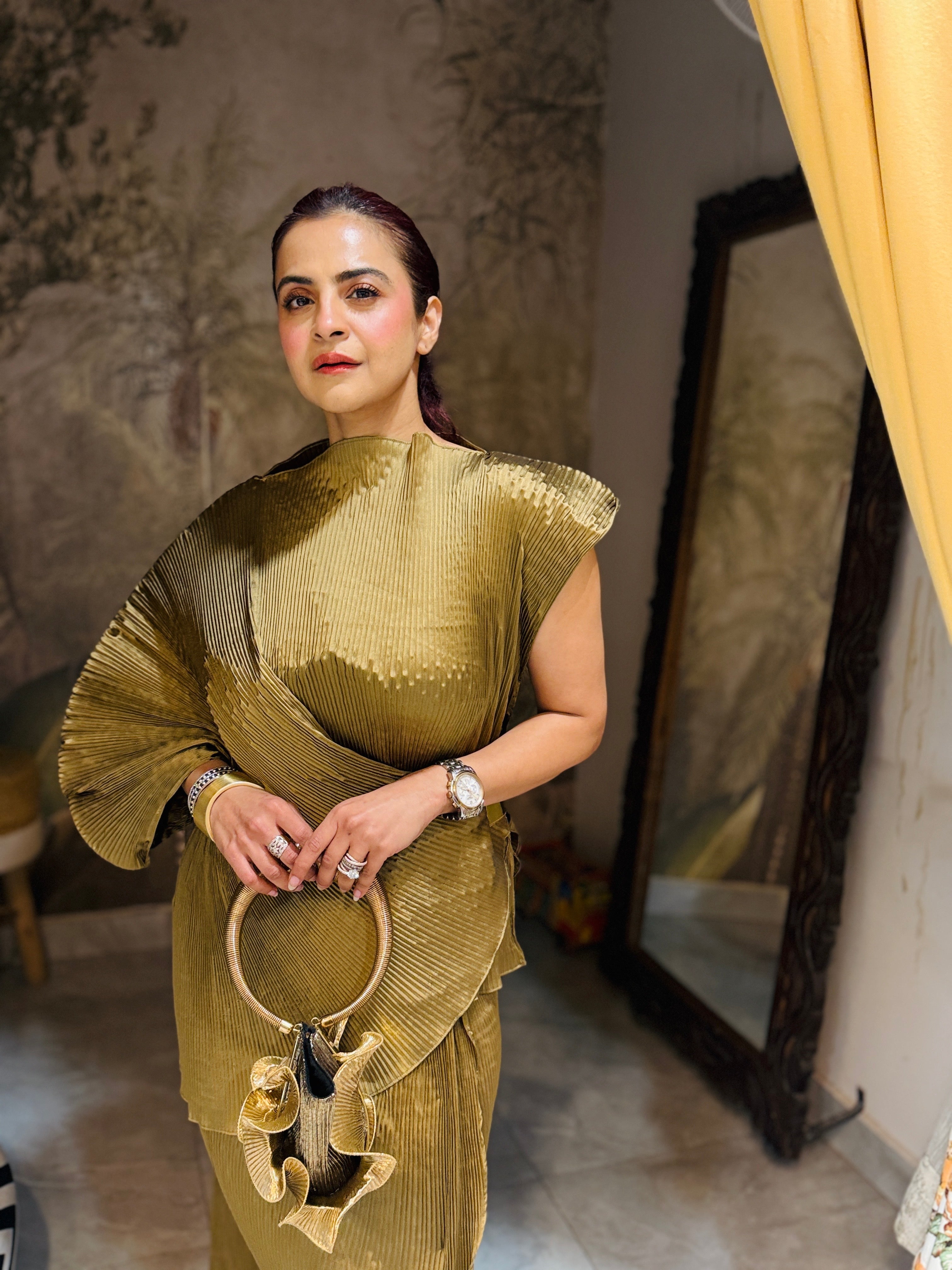 Olive Dusk Buckle Lunar Bloom Top in Olive