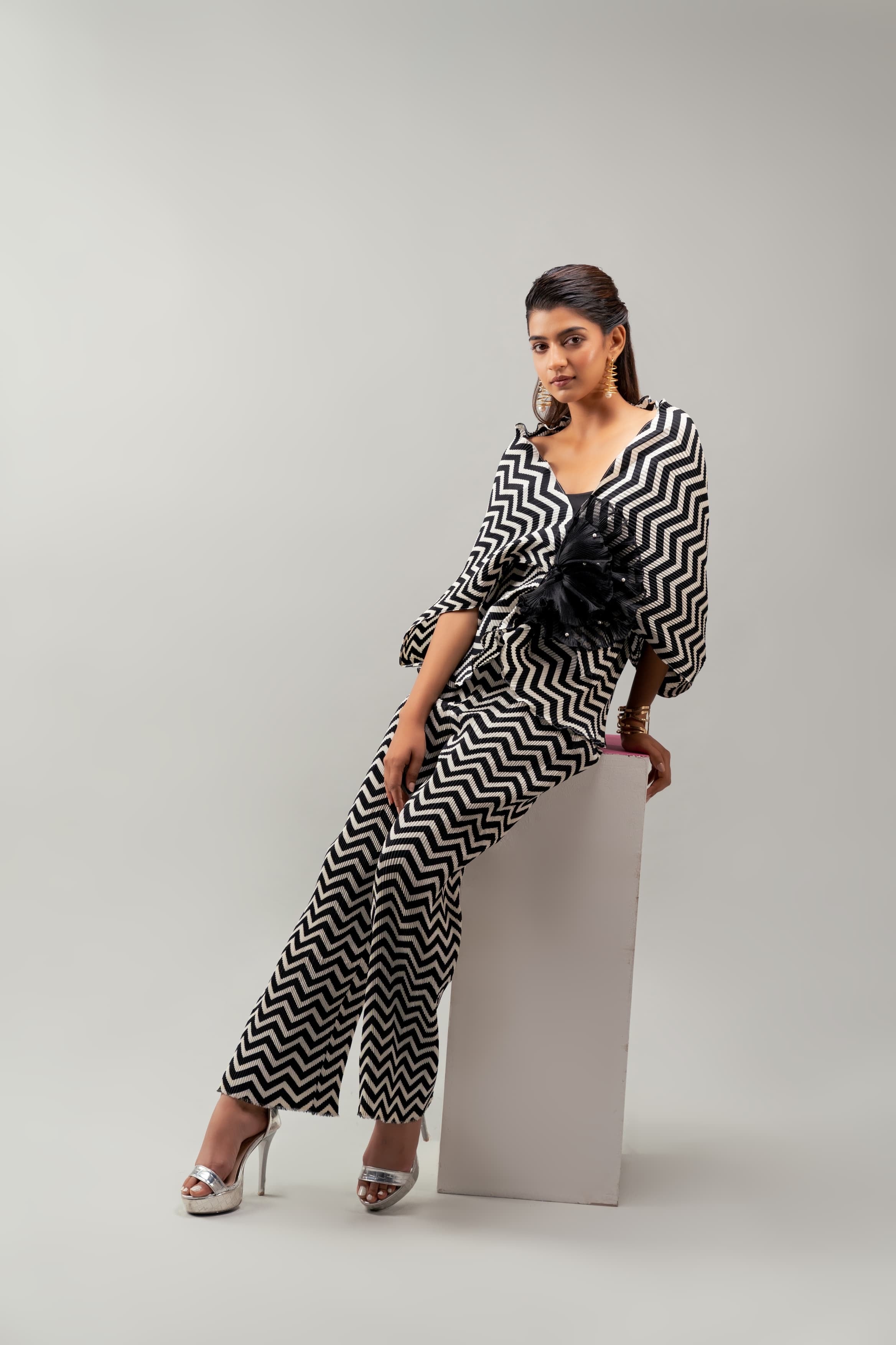 Chevron with embellishment Pant Set