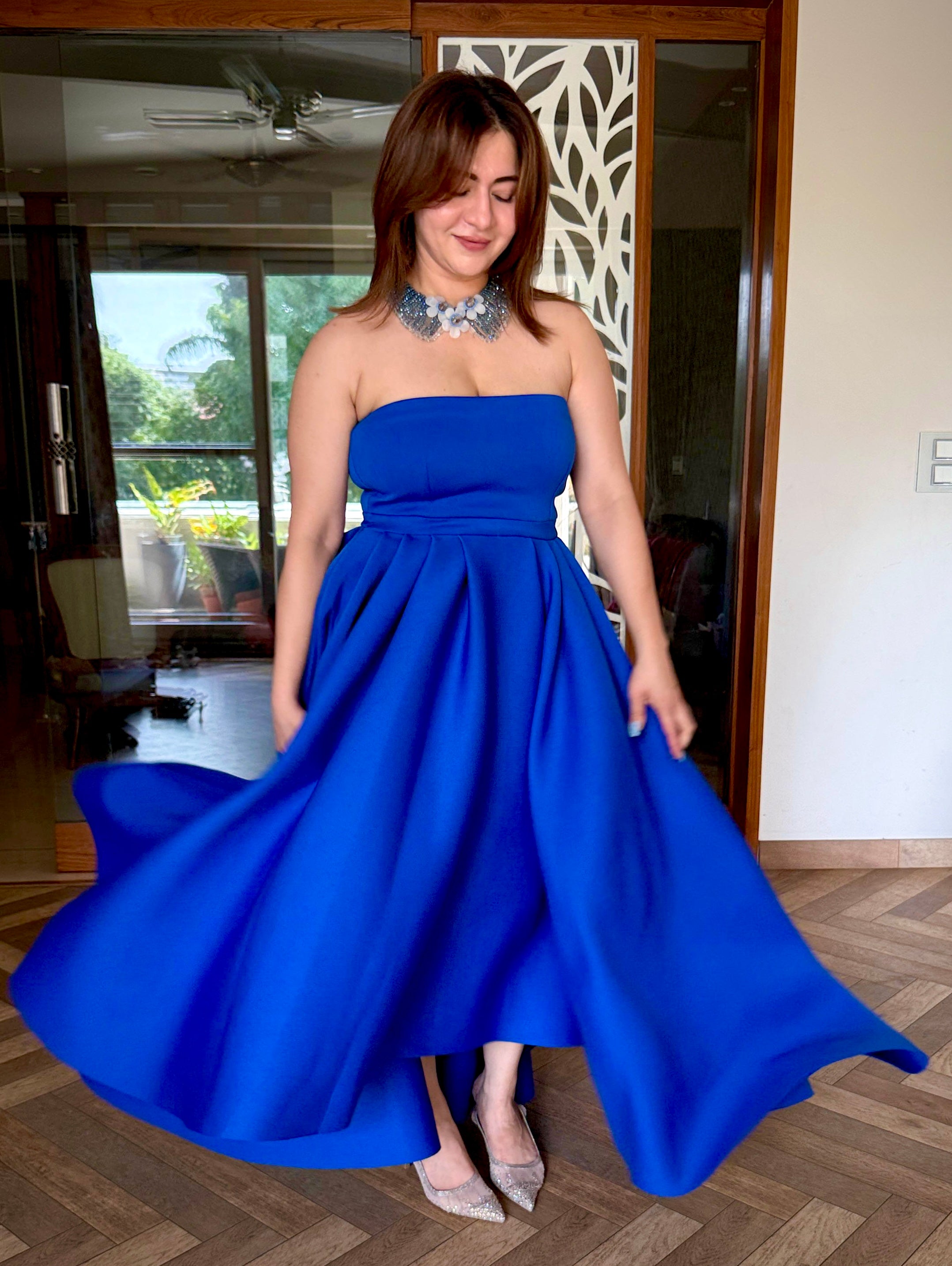 Sapphire Flair Tube Dress