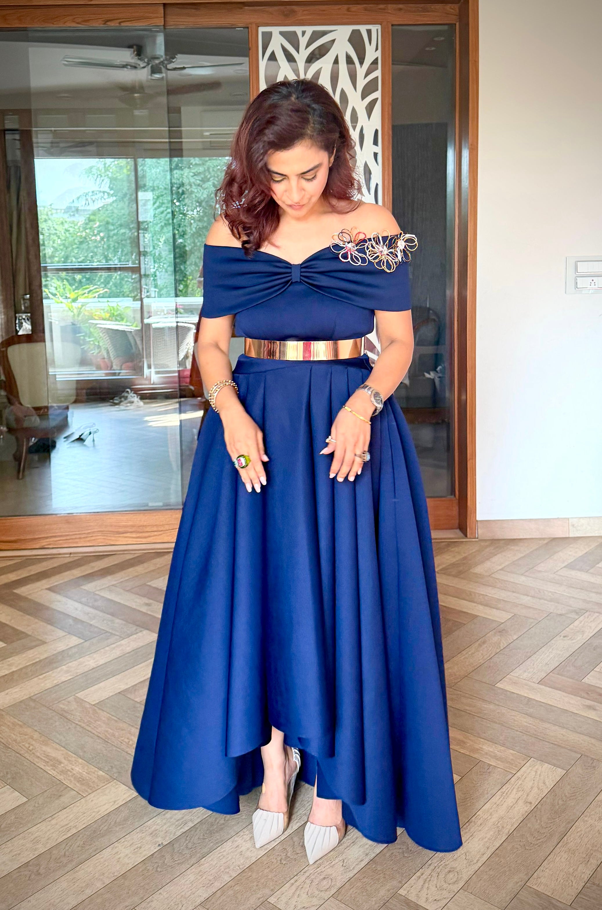 Imperial Blue Flair Tube Dress