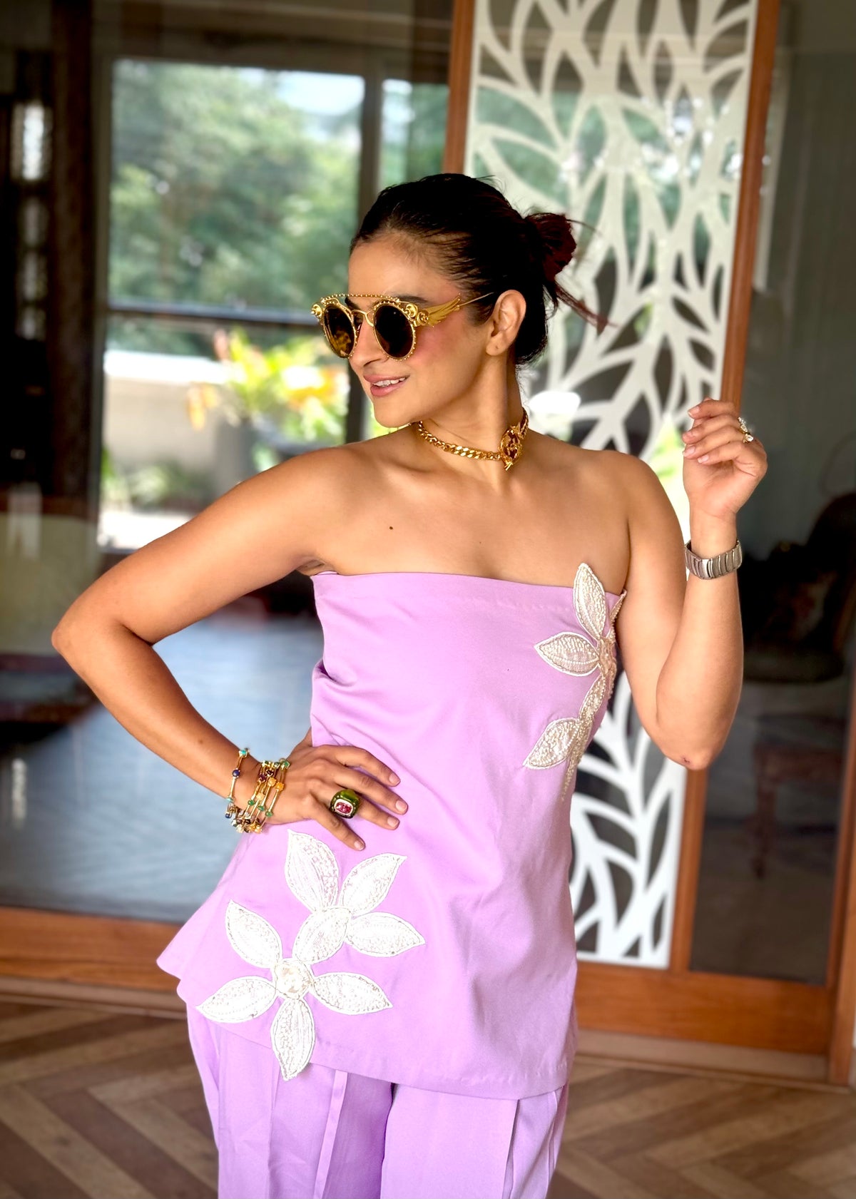 Lilac Floral Tube Top