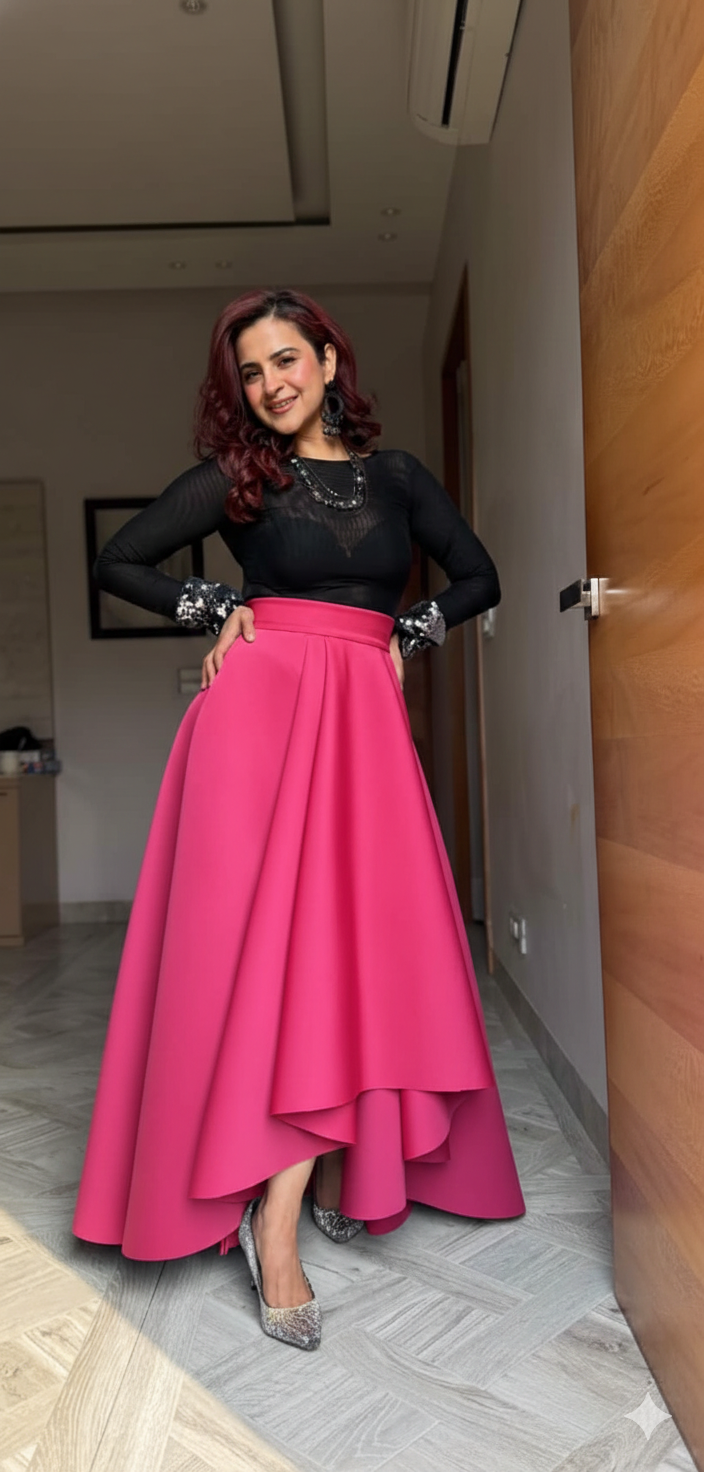 Bubblegum Pink neoprene skirt