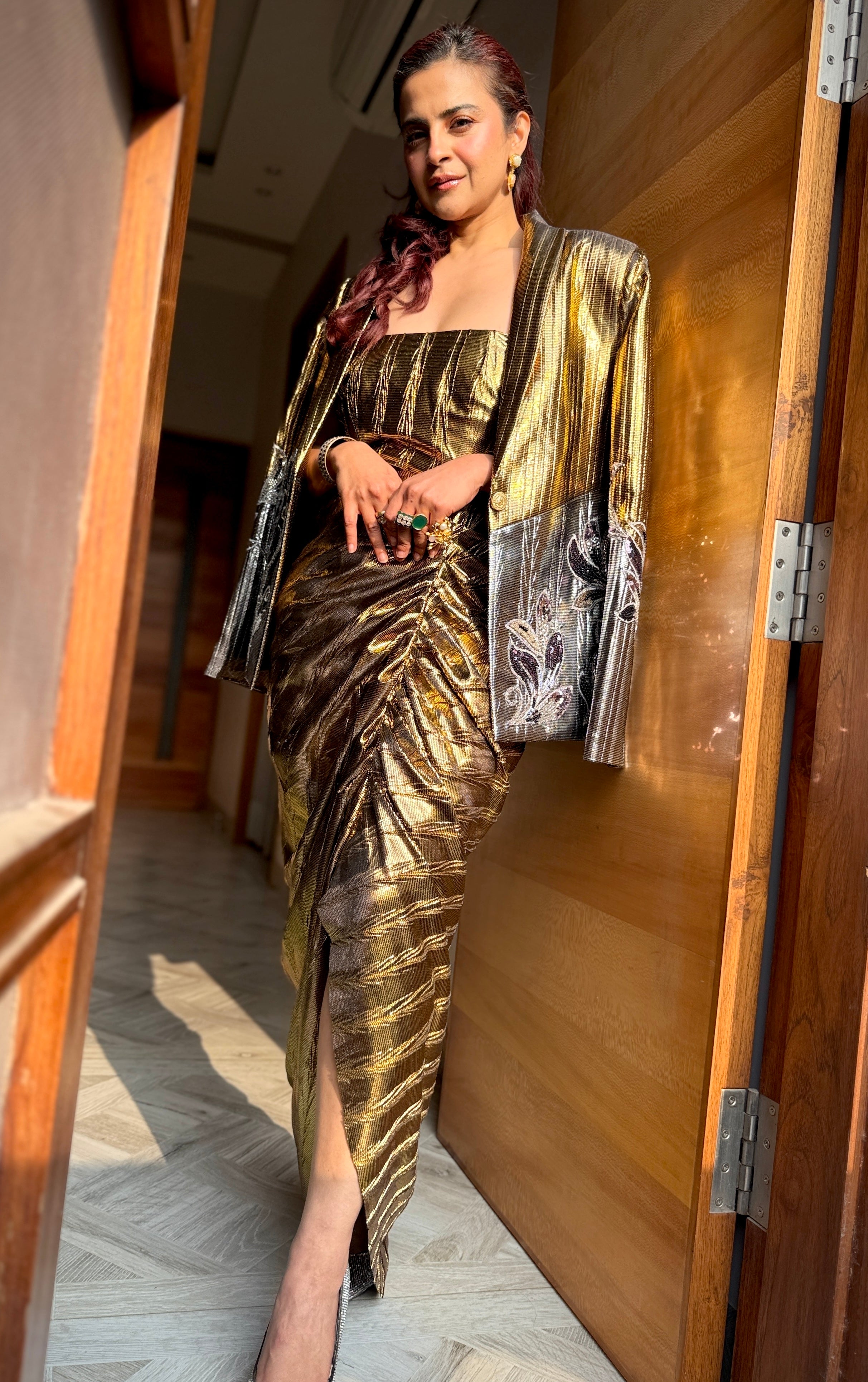 Aurora Alloy Power Blazer with Gown