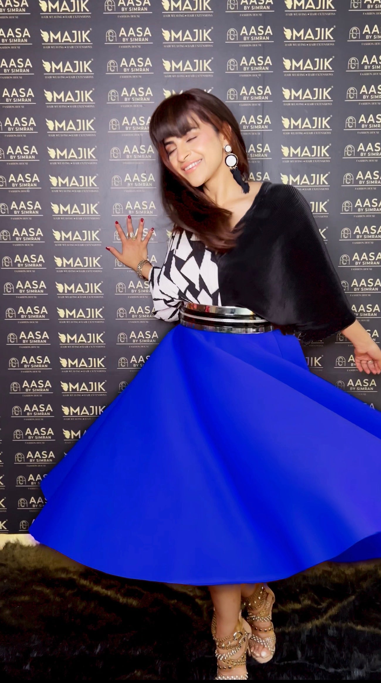 Electric Monochrome in Blue , Black and White