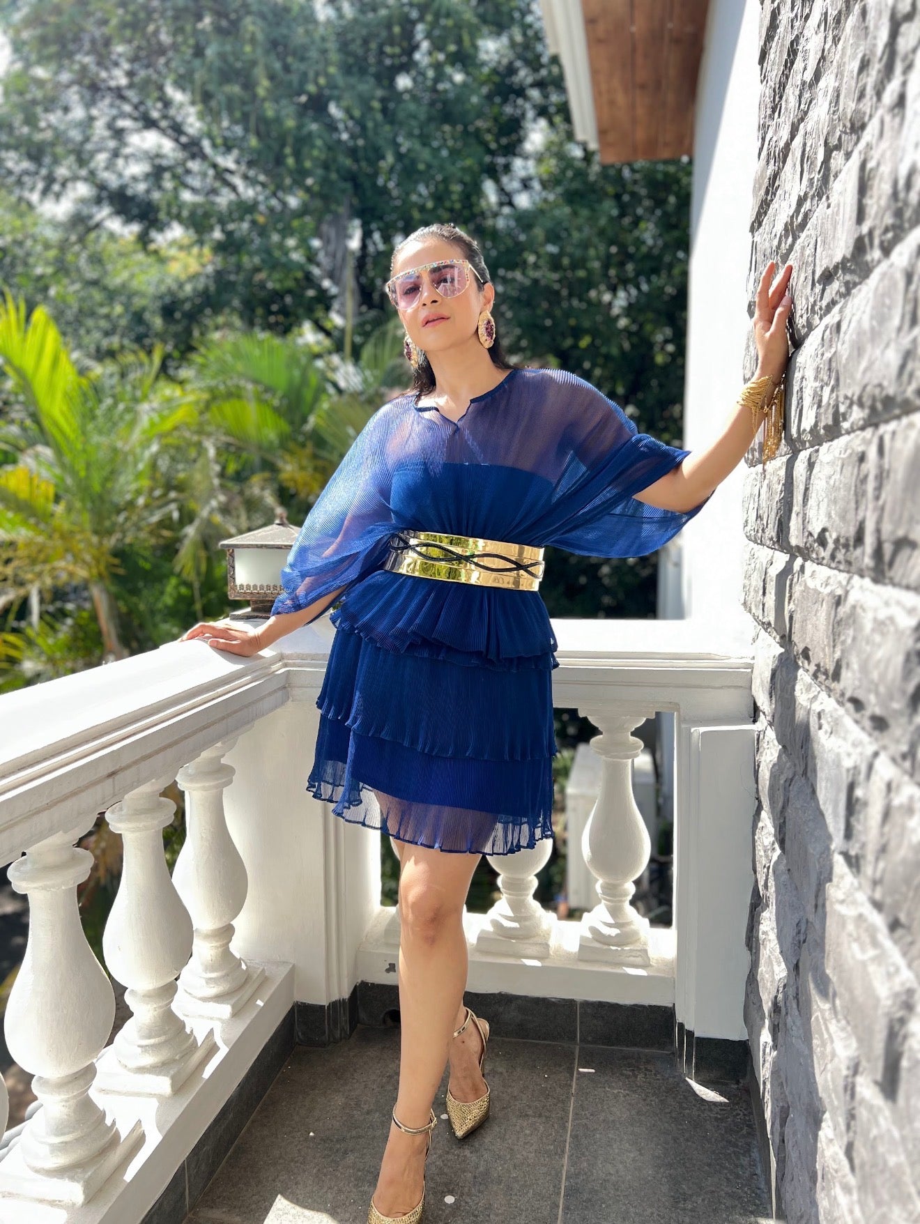 Navy Blue Moon lift Top