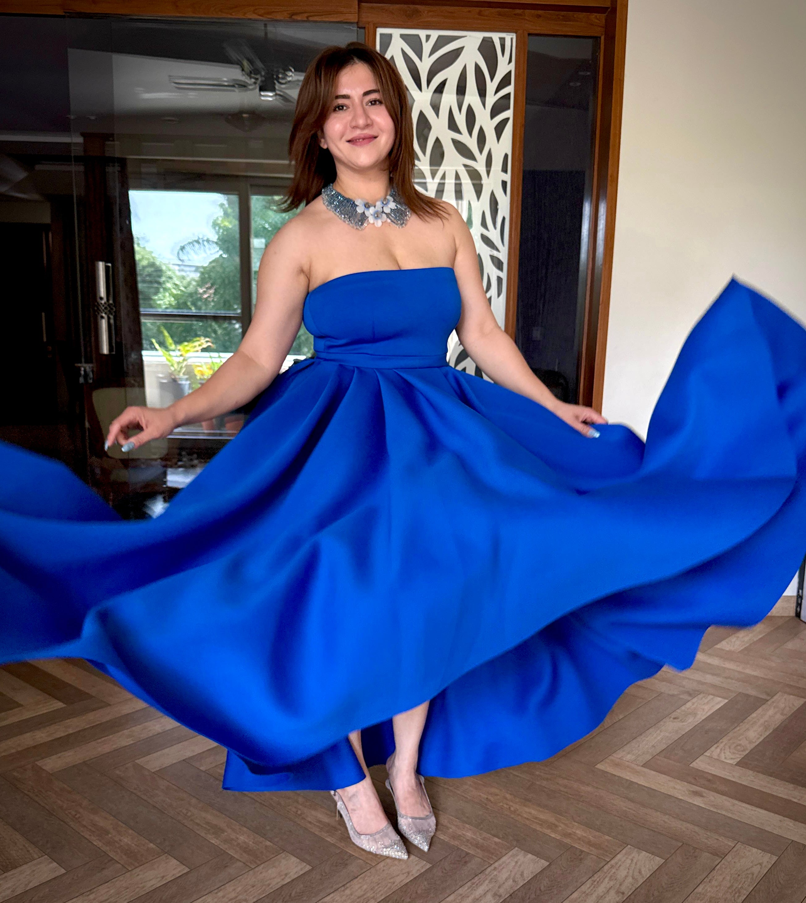 Sapphire Flair Tube Dress