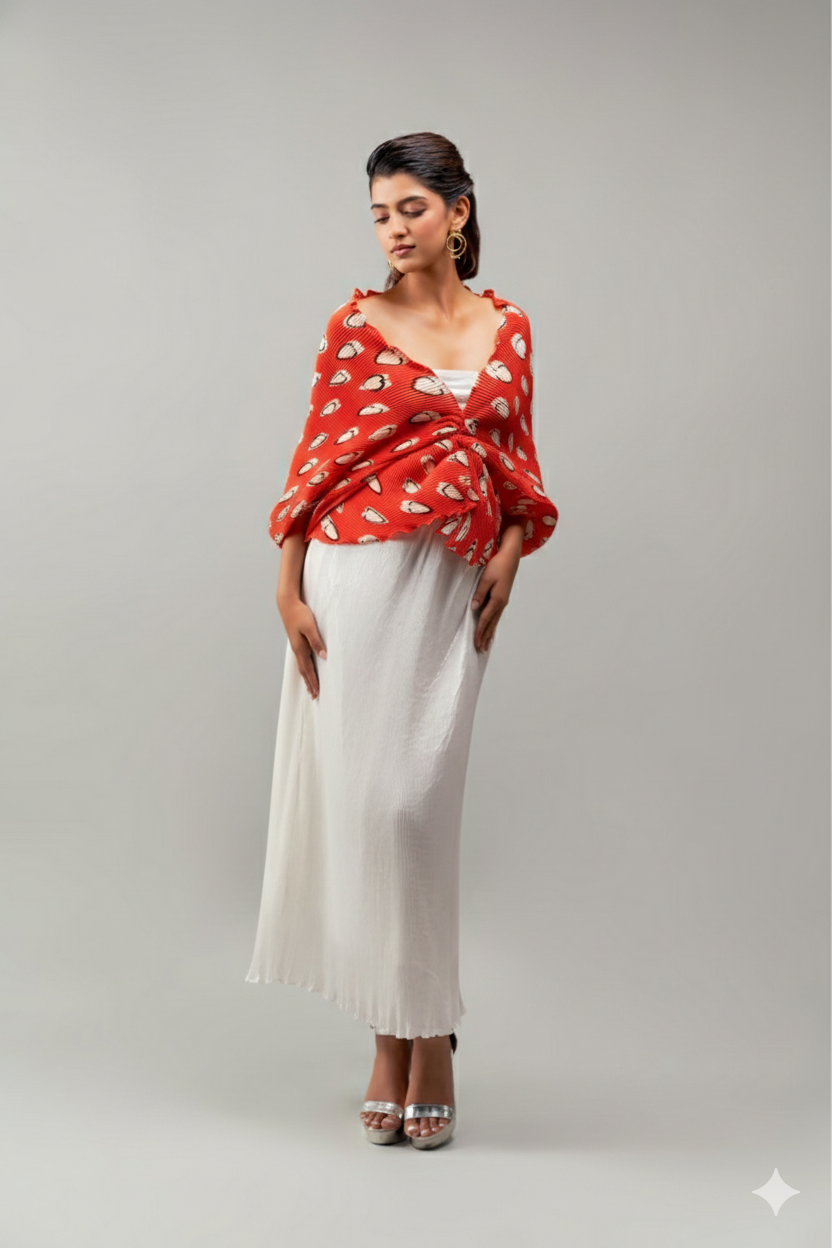 red warm hearts cover up set