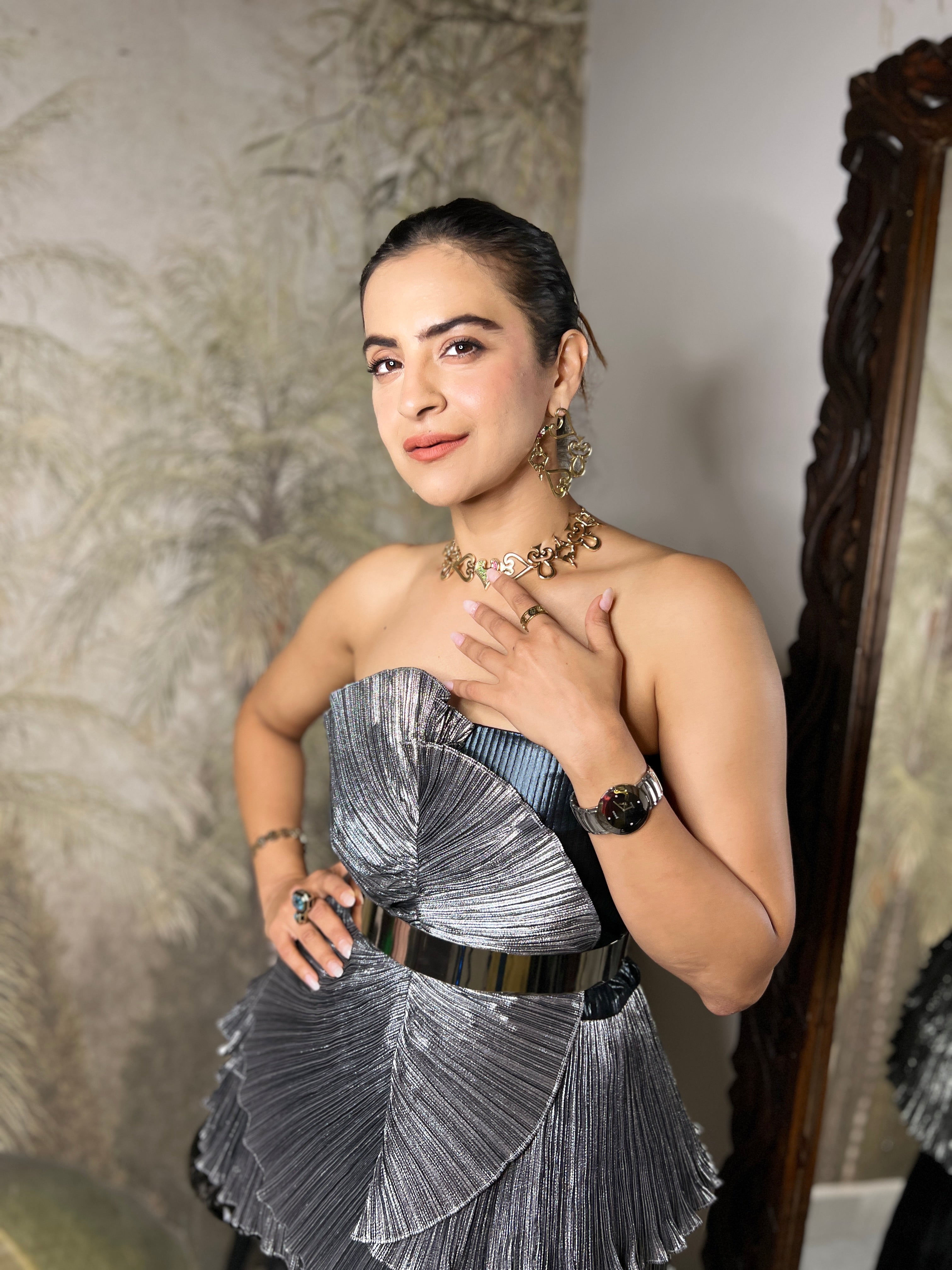 Black galore swirl top