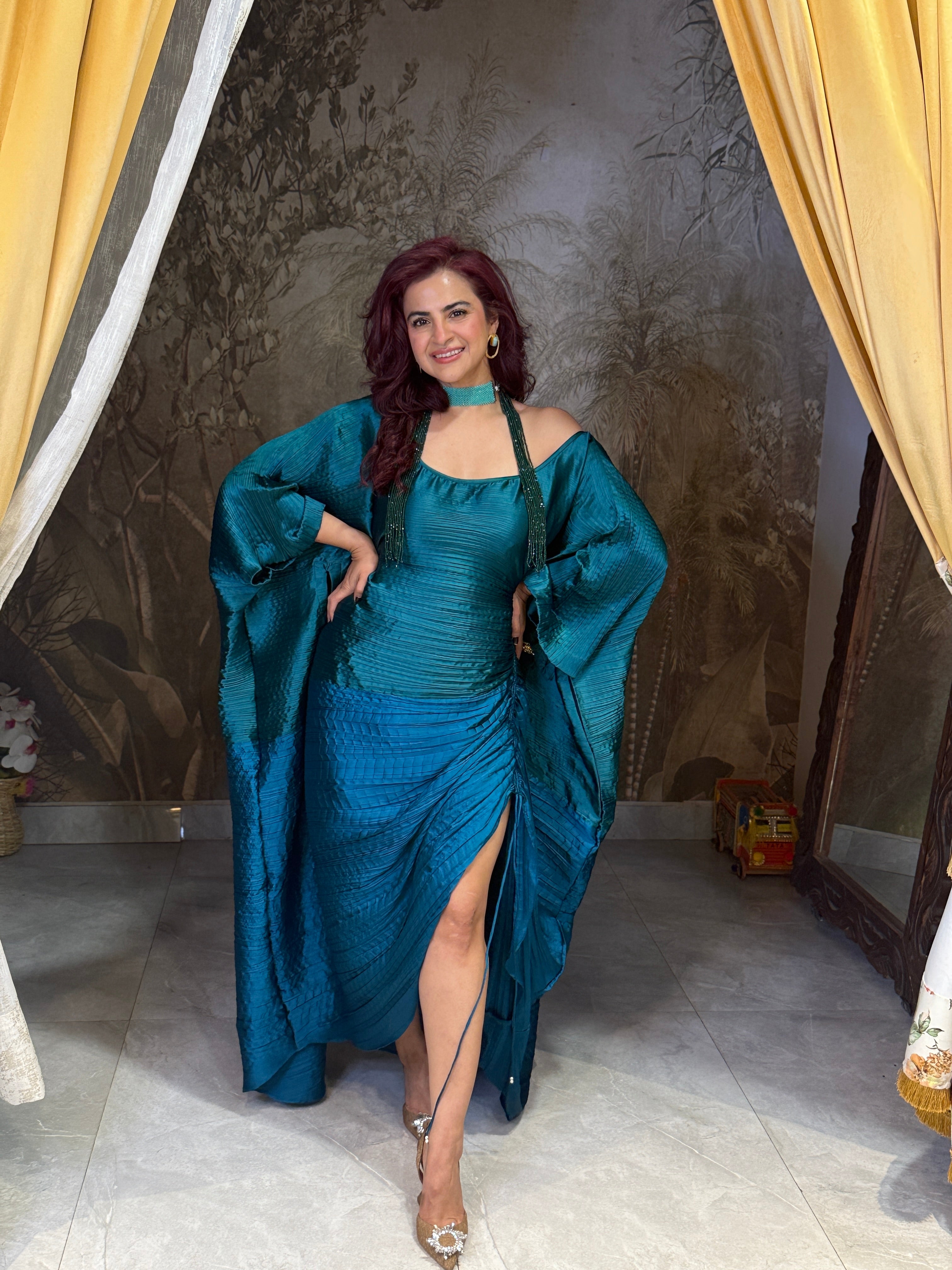 Aqua marine kaftan
