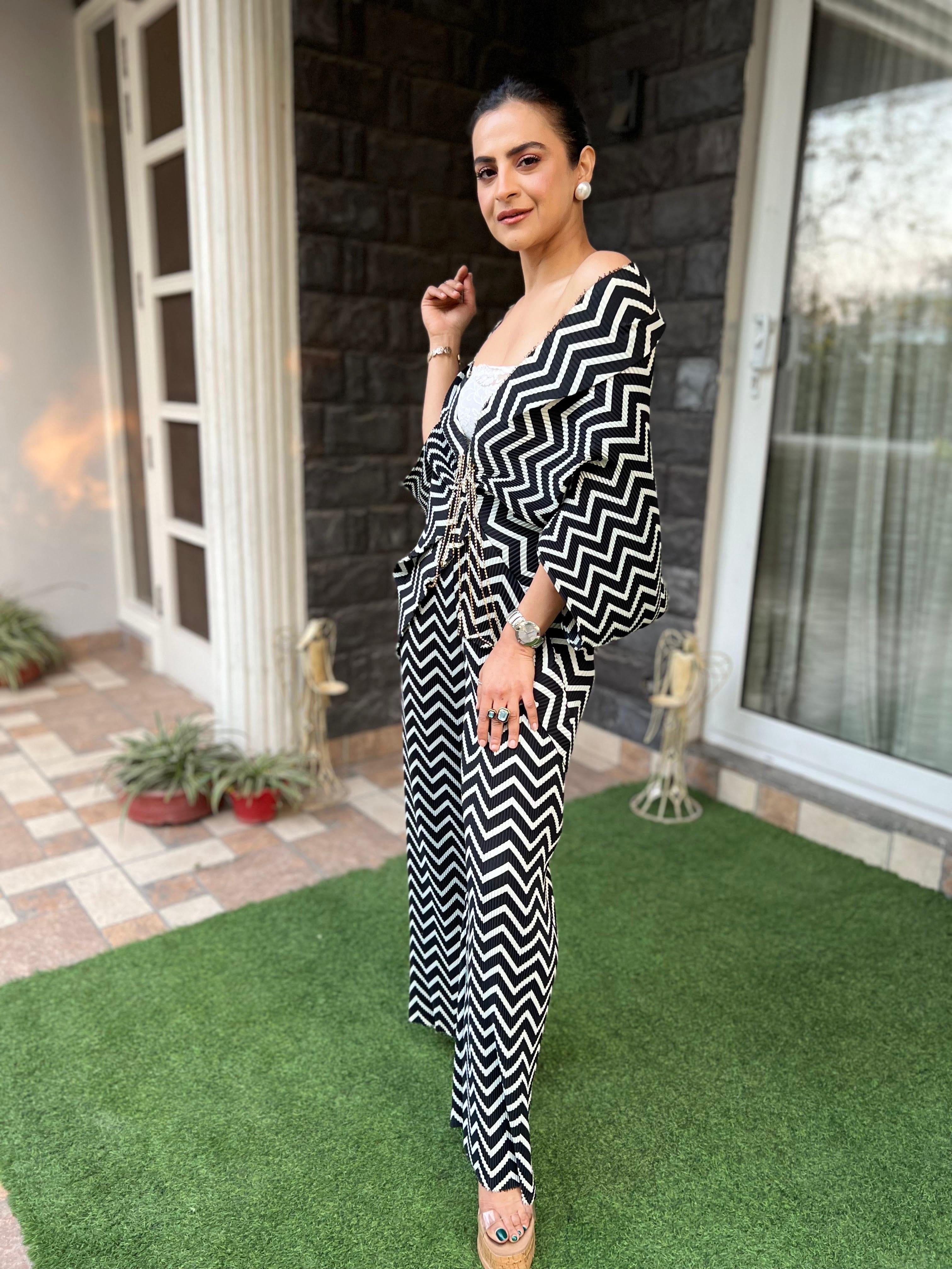 Chevron with embellishment Pant Set