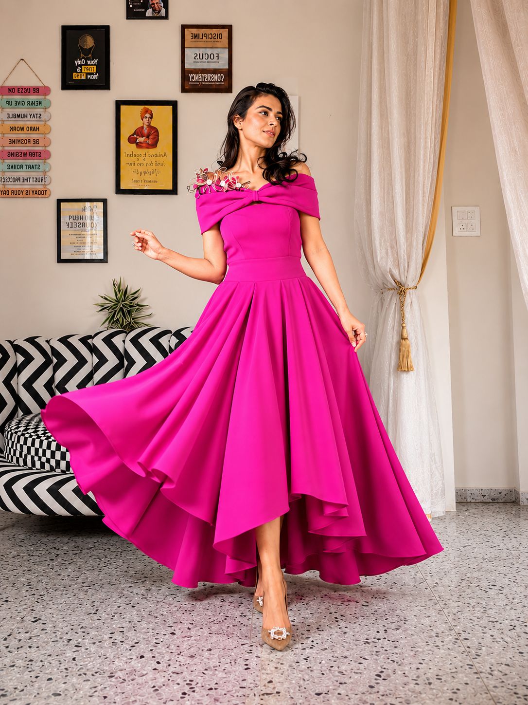 Fuschia Flair Tube Dress