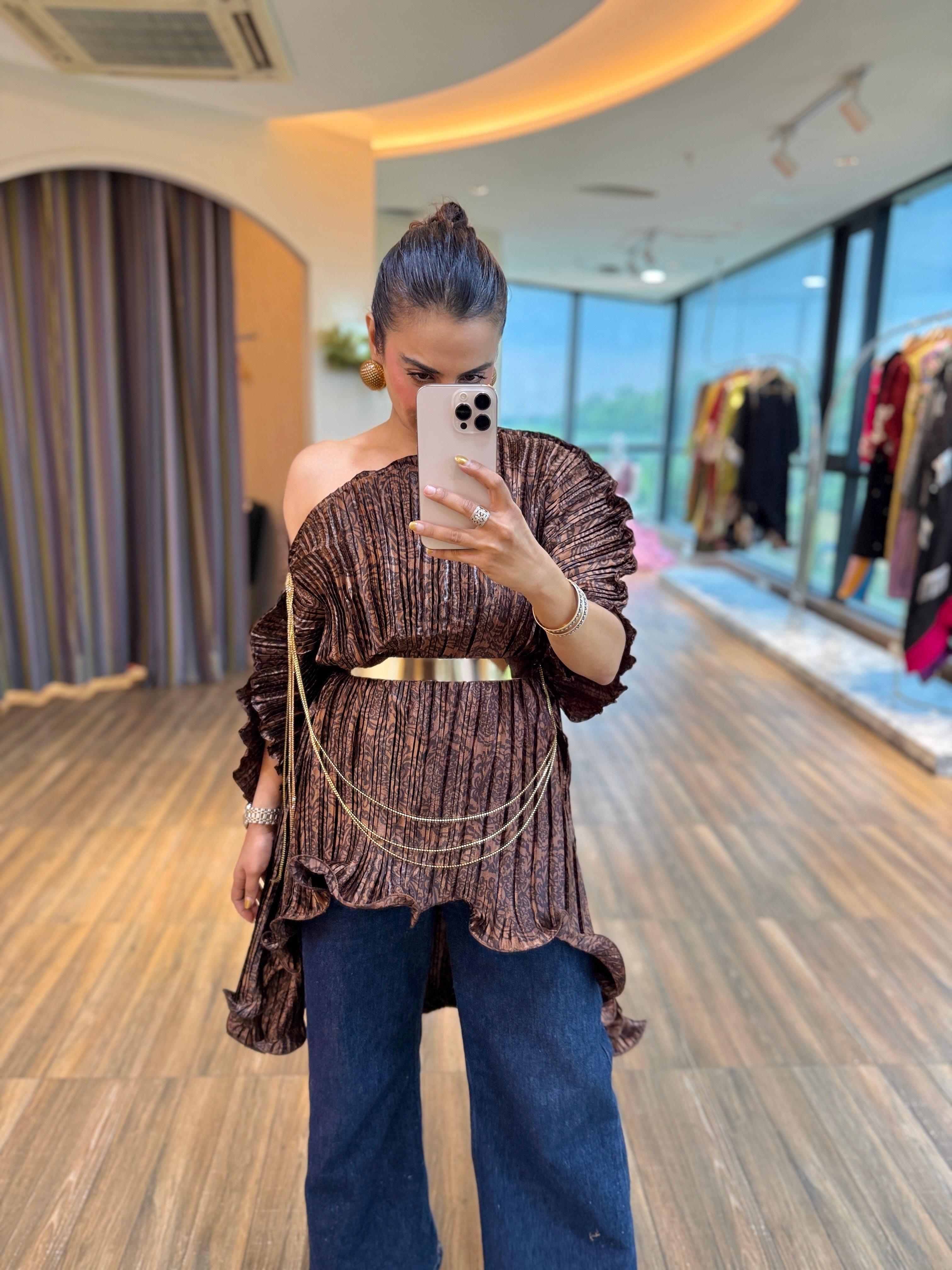 Burnt Auburn moon kaftan