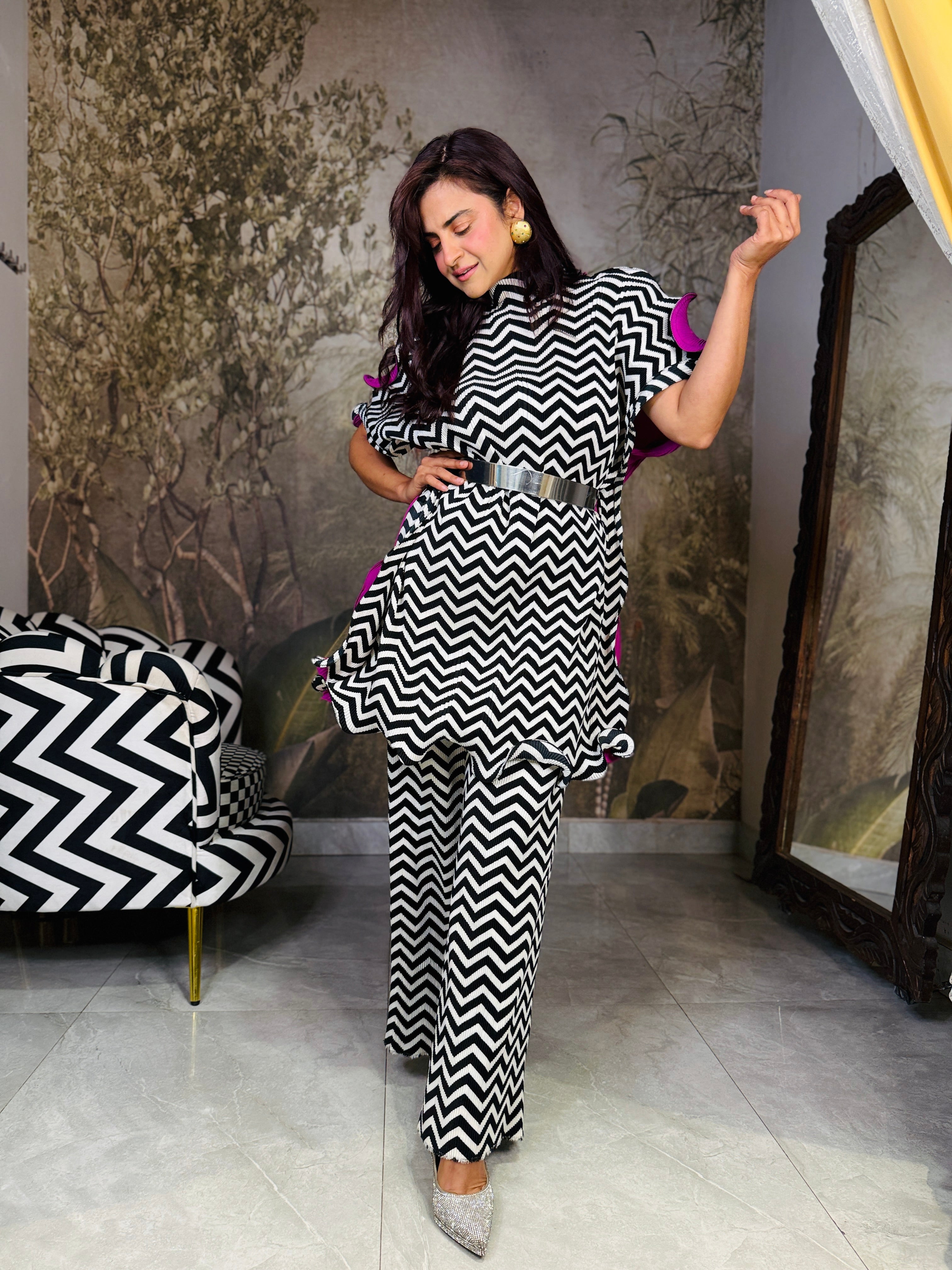 Zig and Bloom Reversible Kaftan Pants set