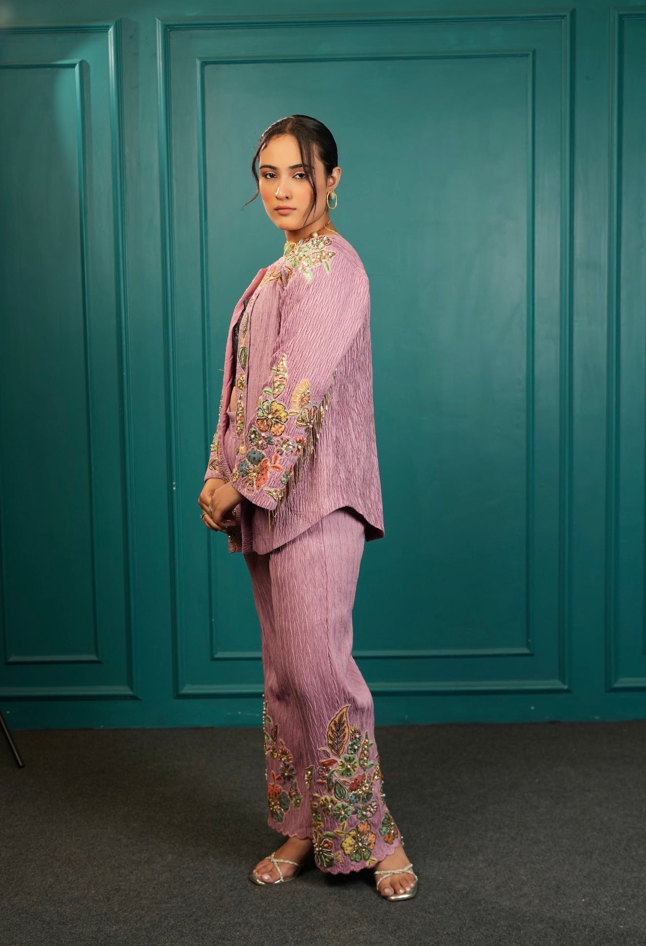 Gulnaar Embellished DENIM CO ORD SET