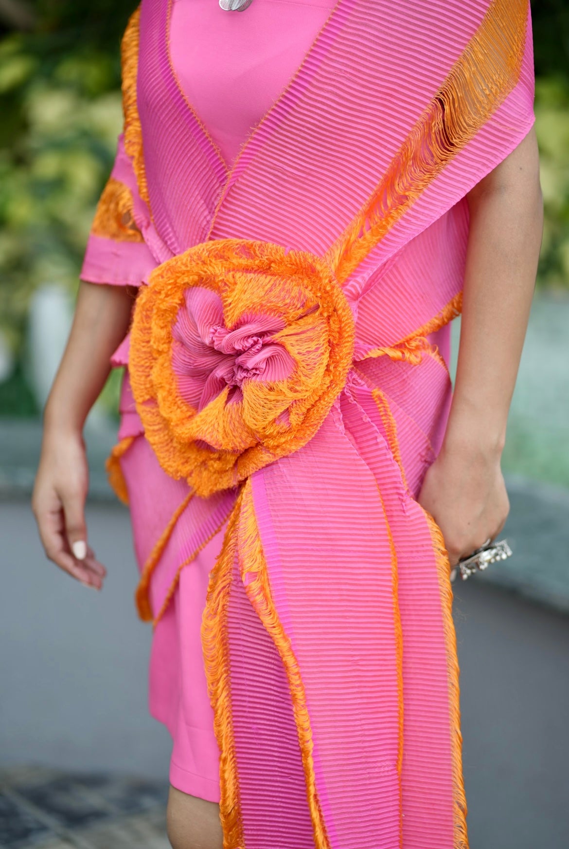 Luxe Wrap dress in Pink Swirl