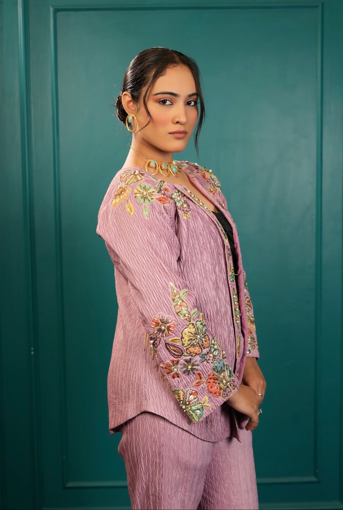 Gulnaar Embellished DENIM CO ORD SET