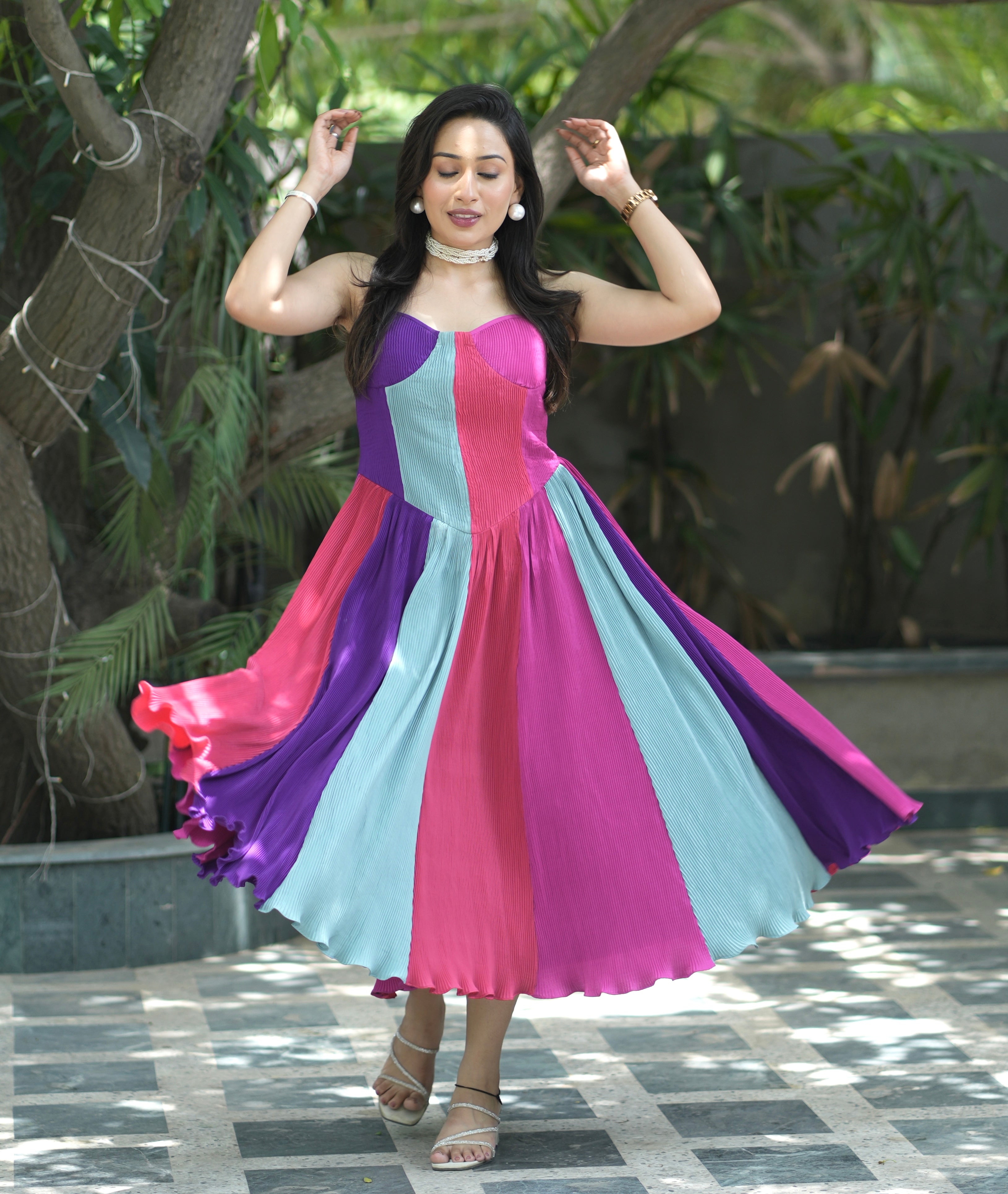 Canvas Dress in Multicolor