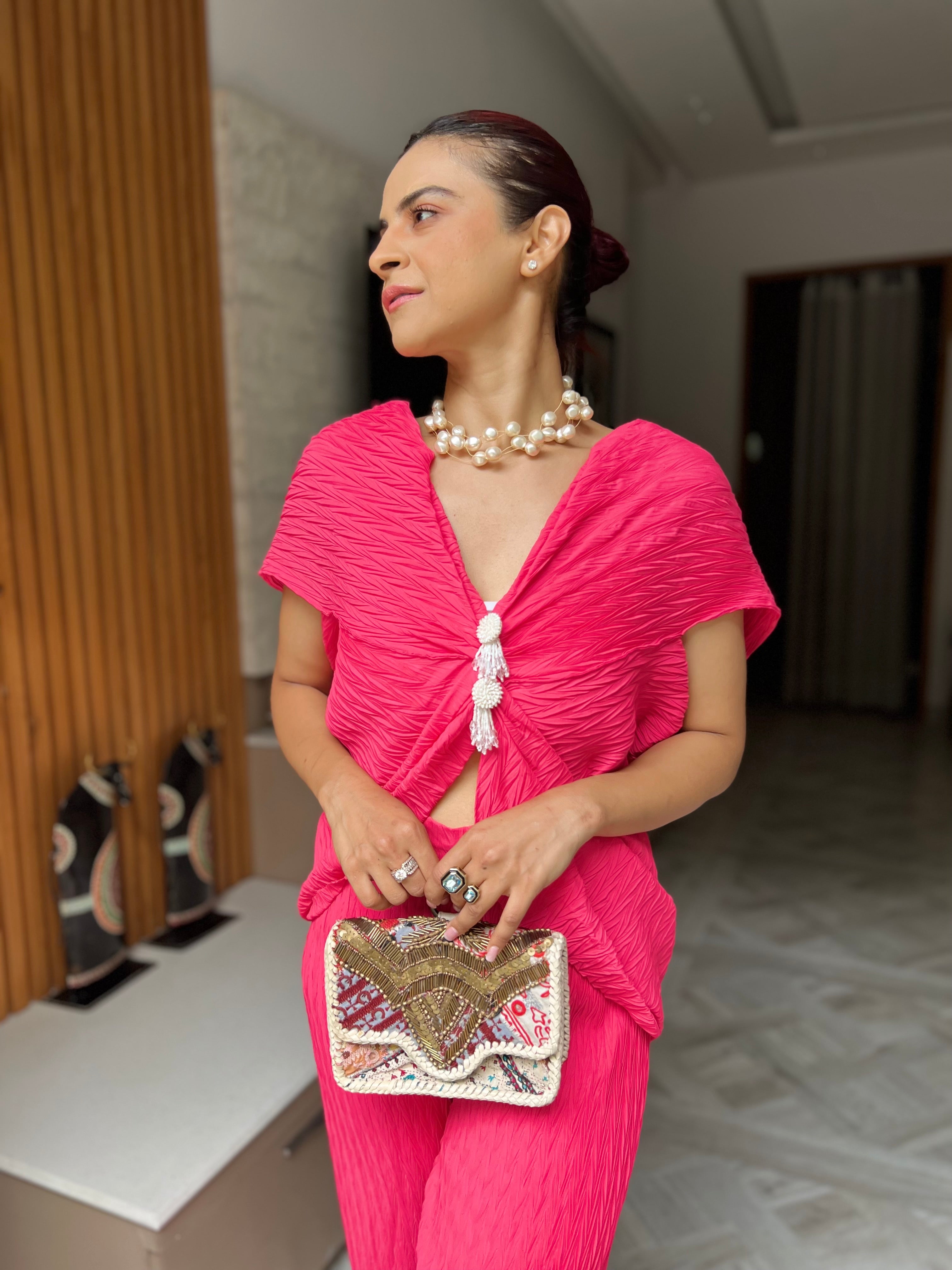 Cover up top in Dior Pink