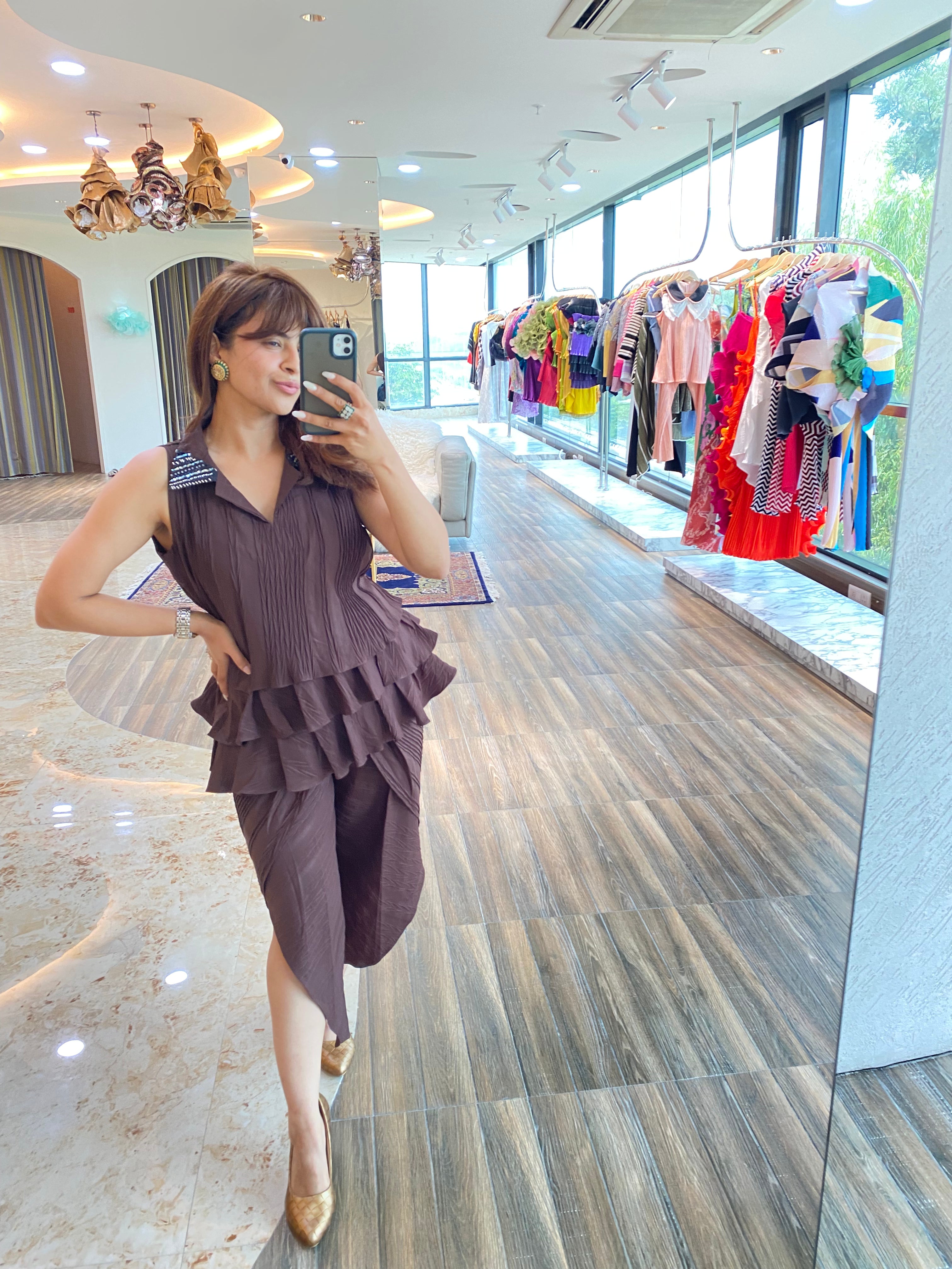 Amber peplum top