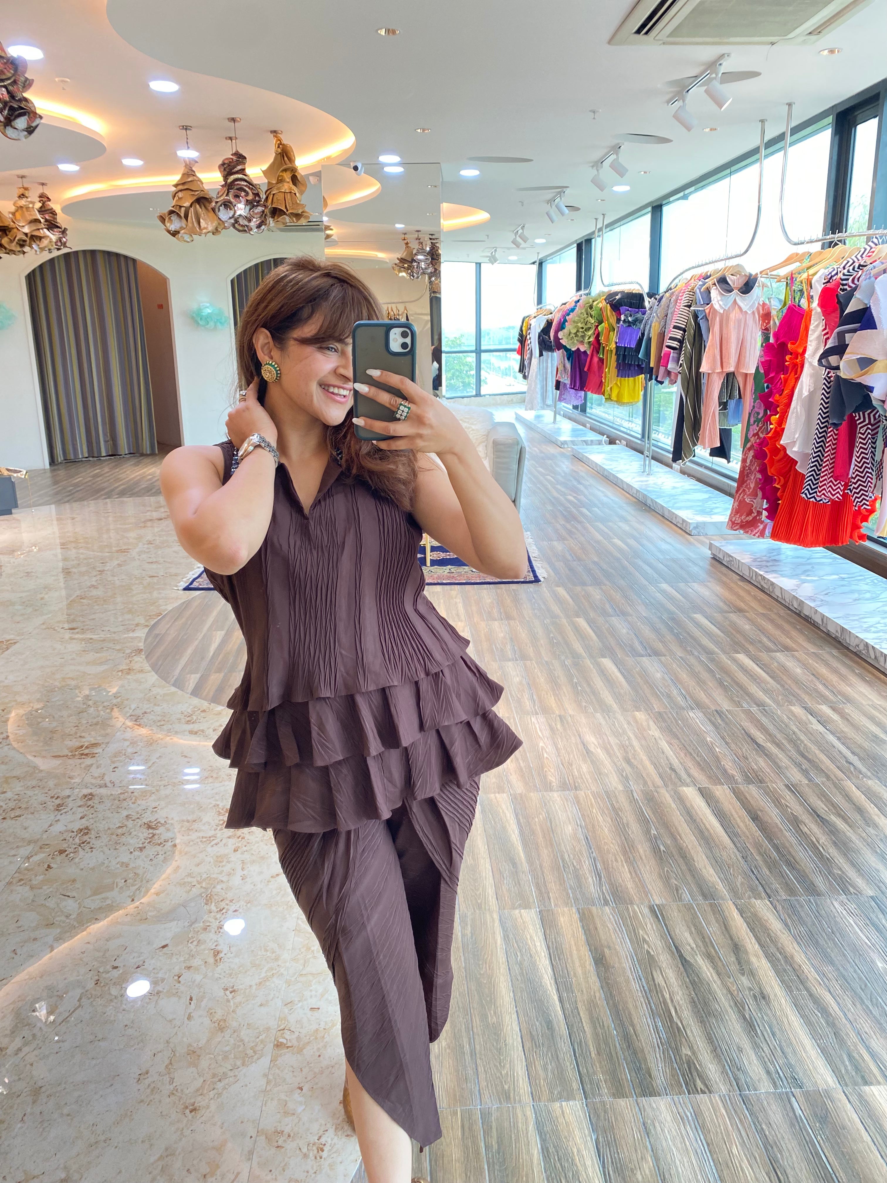 Amber peplum top