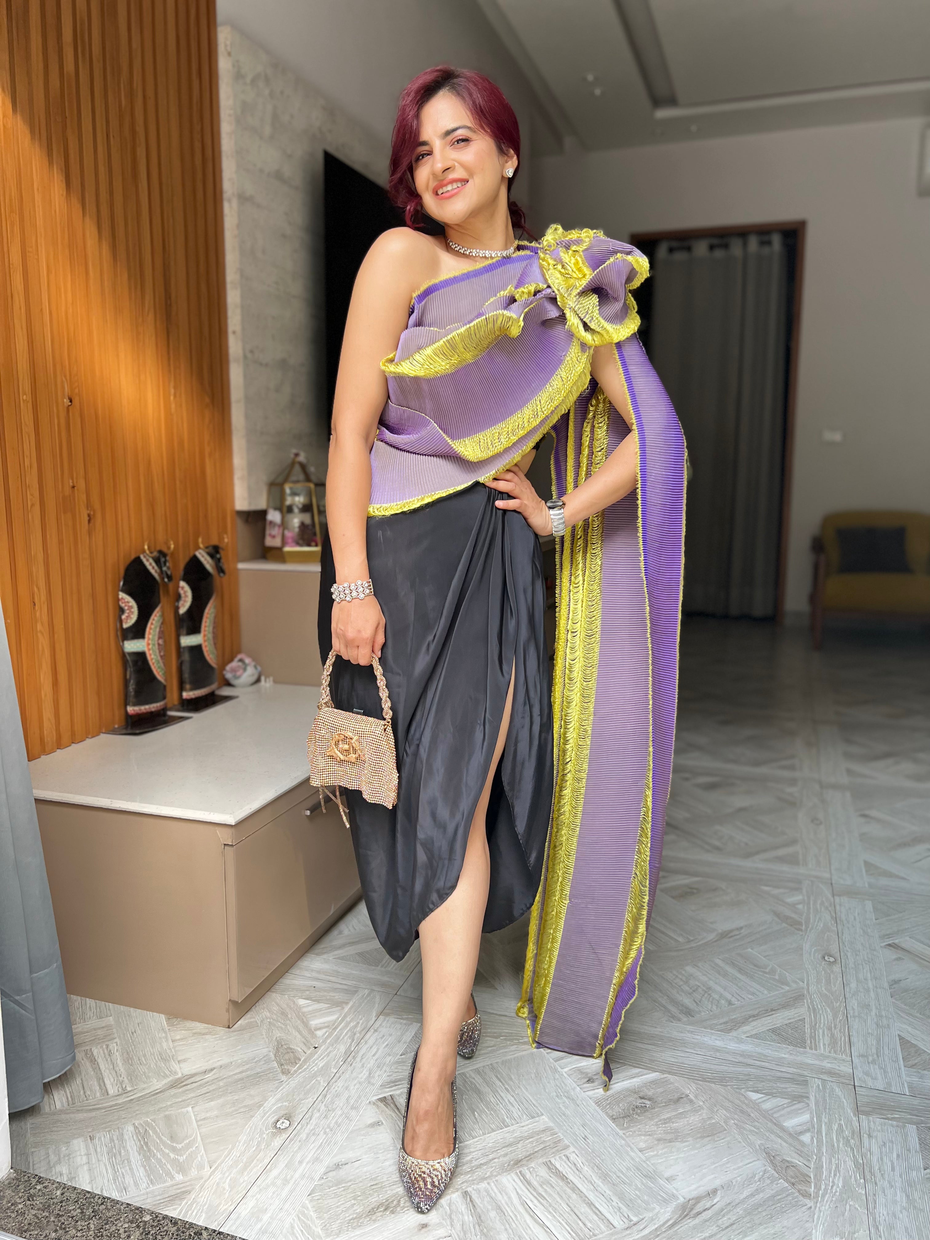 Luxe Wrap dress in Lemon Swirl