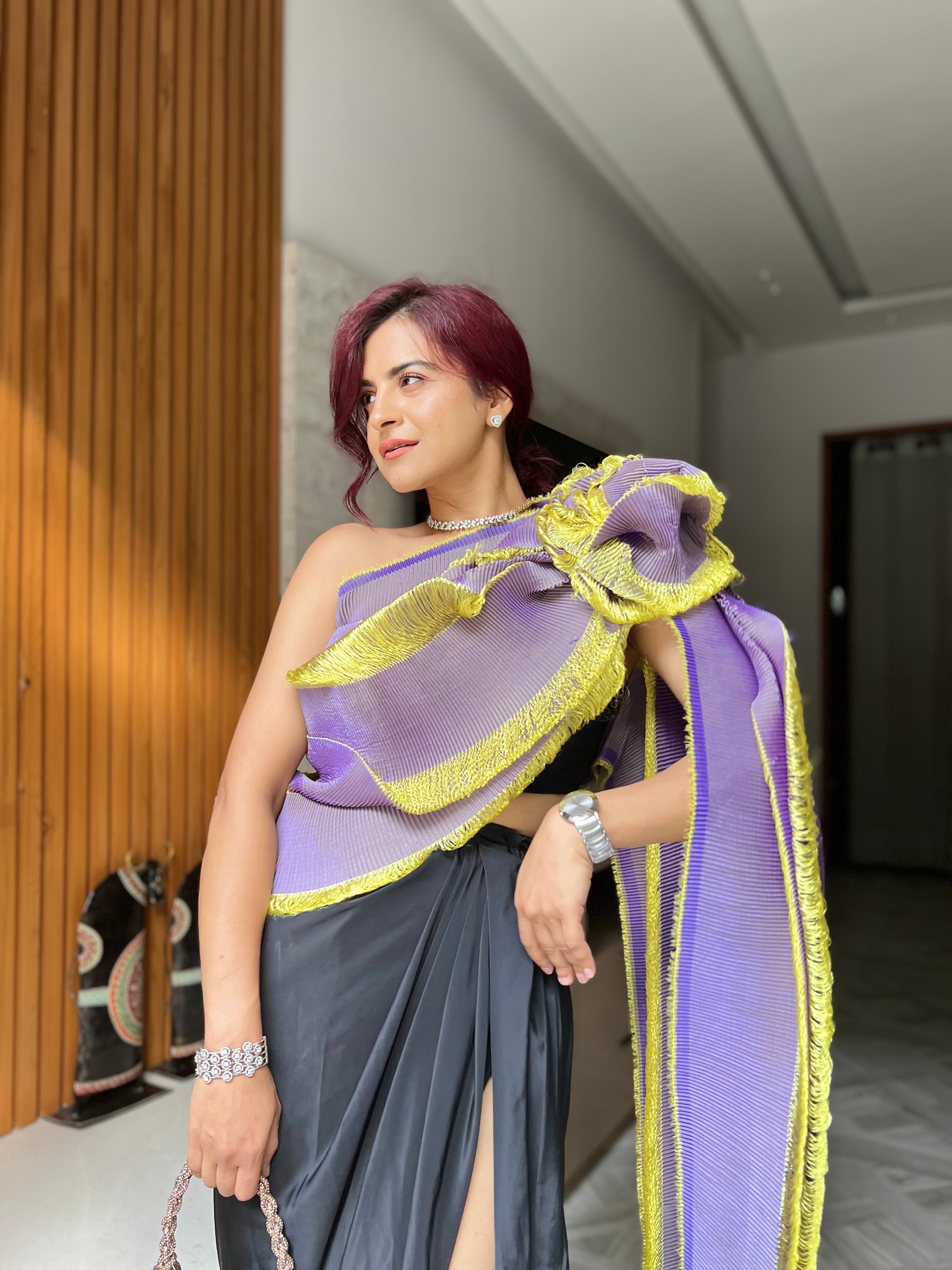 Luxe Wrap dress in Lemon Swirl