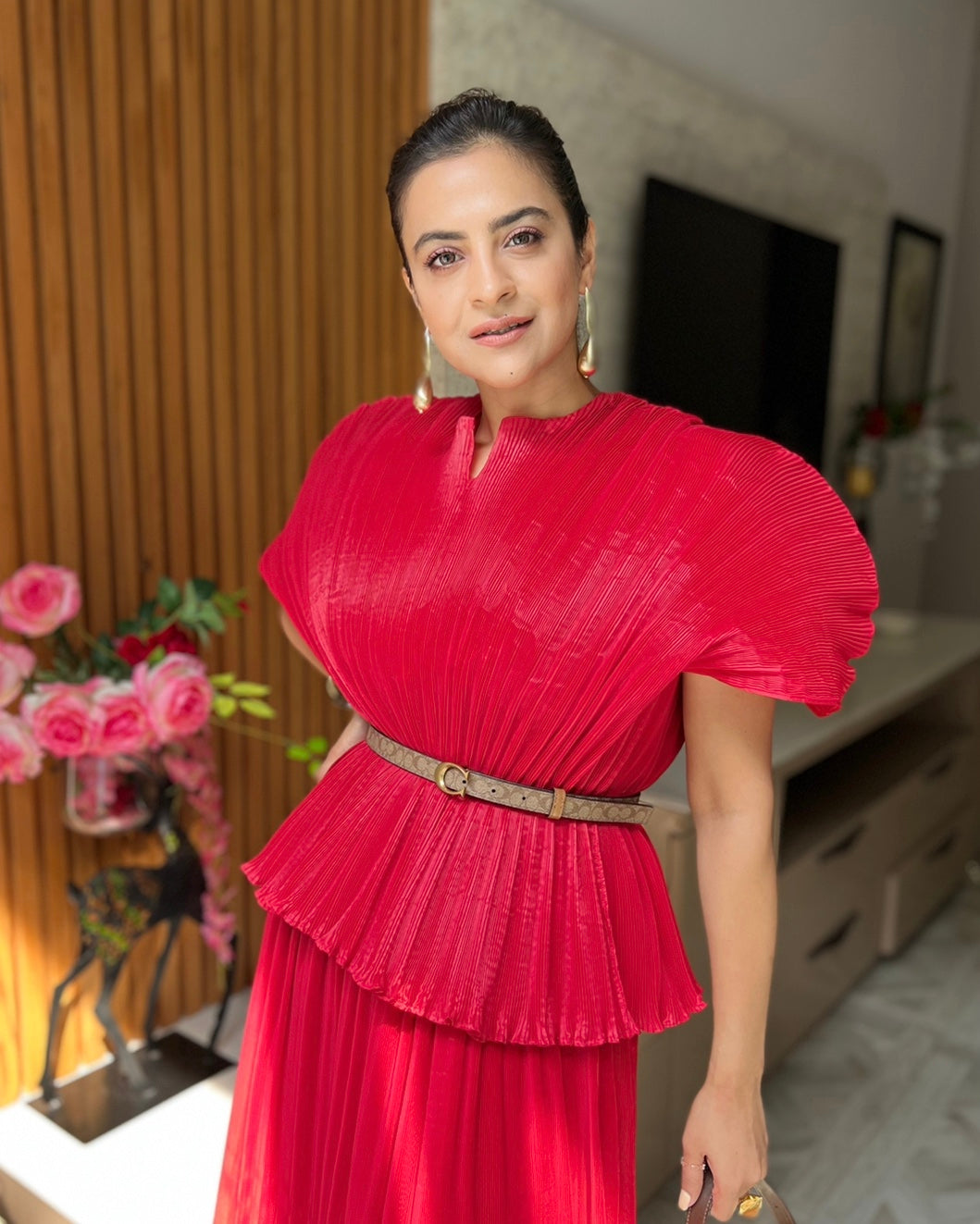 Silk Moon Lift Top in Red