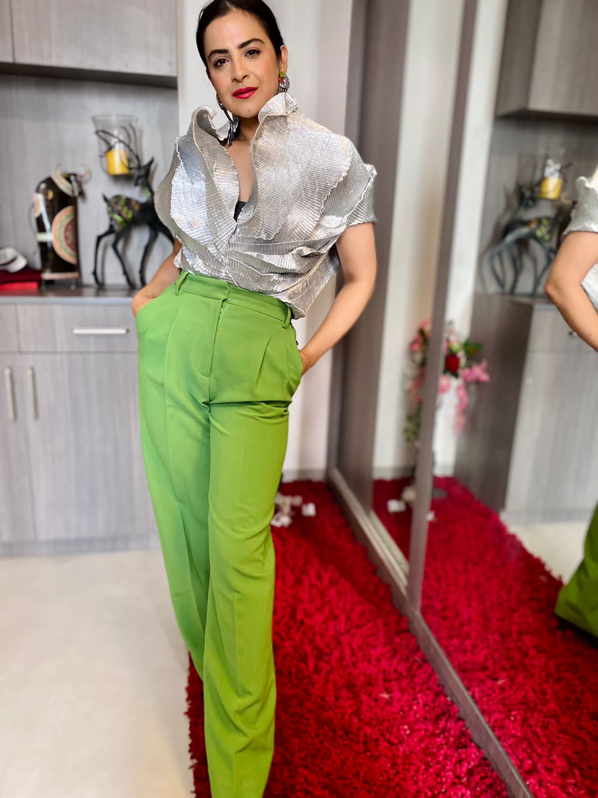 Multi Drape Top in Silver