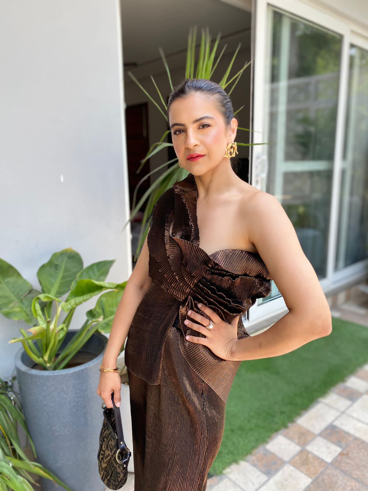 Multi Drape Top in Copper