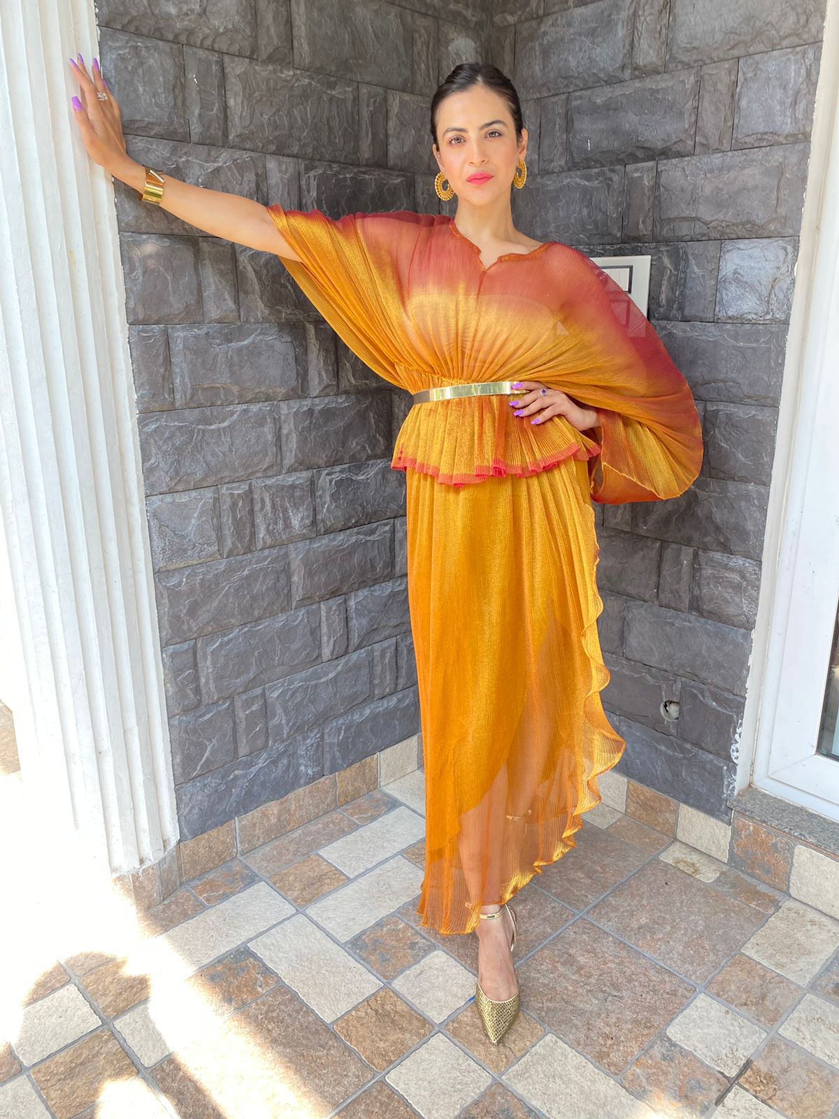 Moon Lift Dhoti Skirt in Sunset