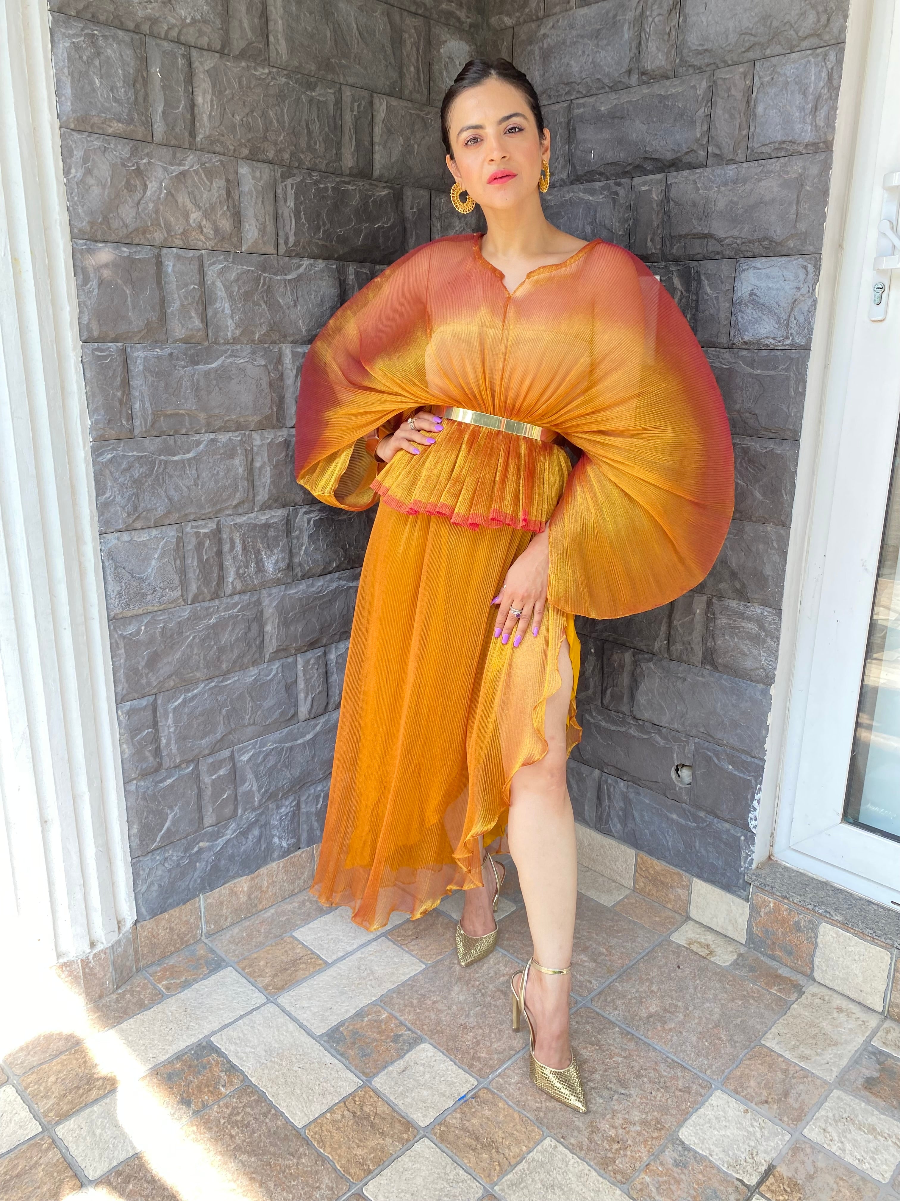 Moon Lift Dhoti Skirt in Sunset