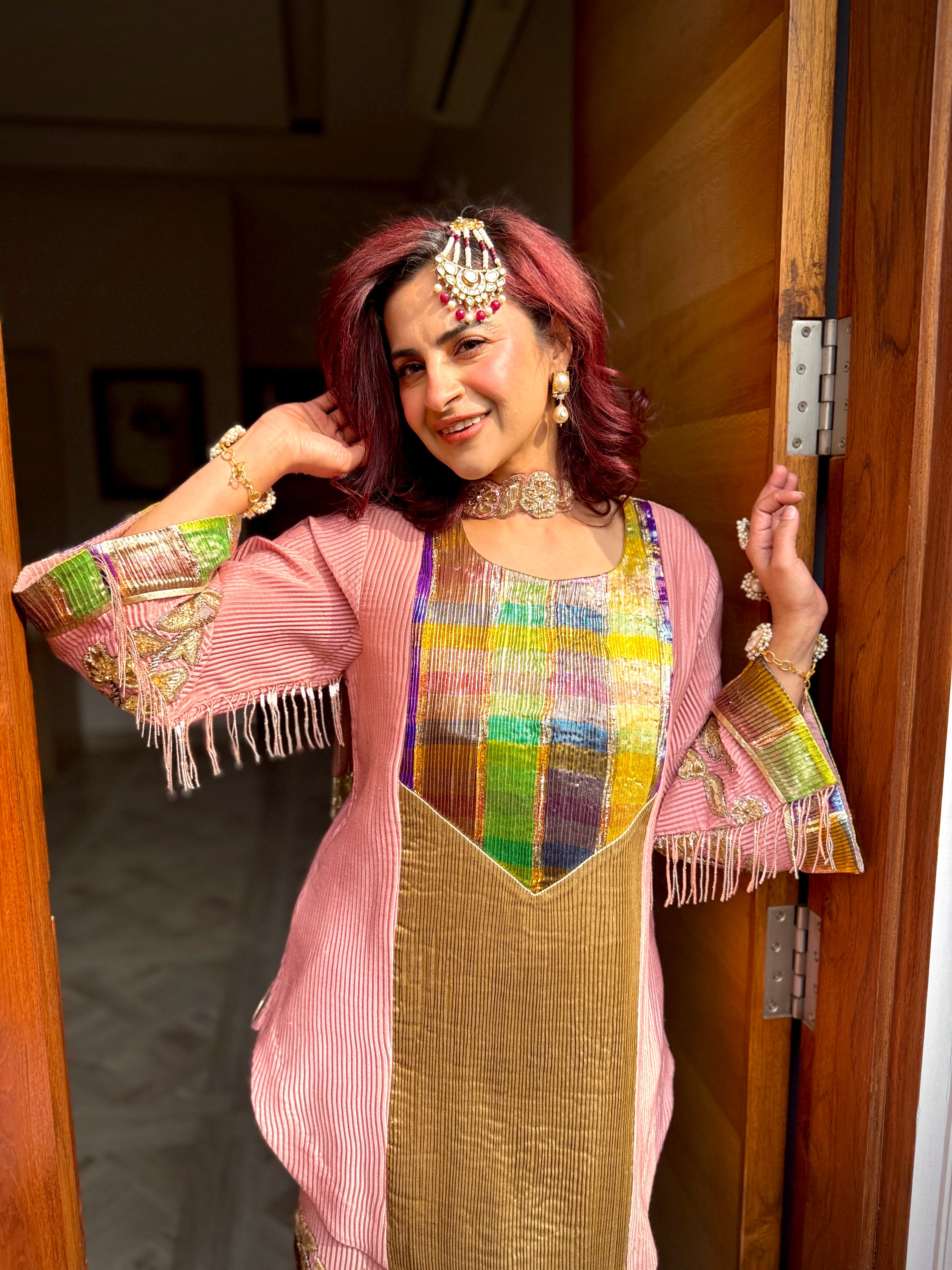 Rose Zari Garara Set in Pink