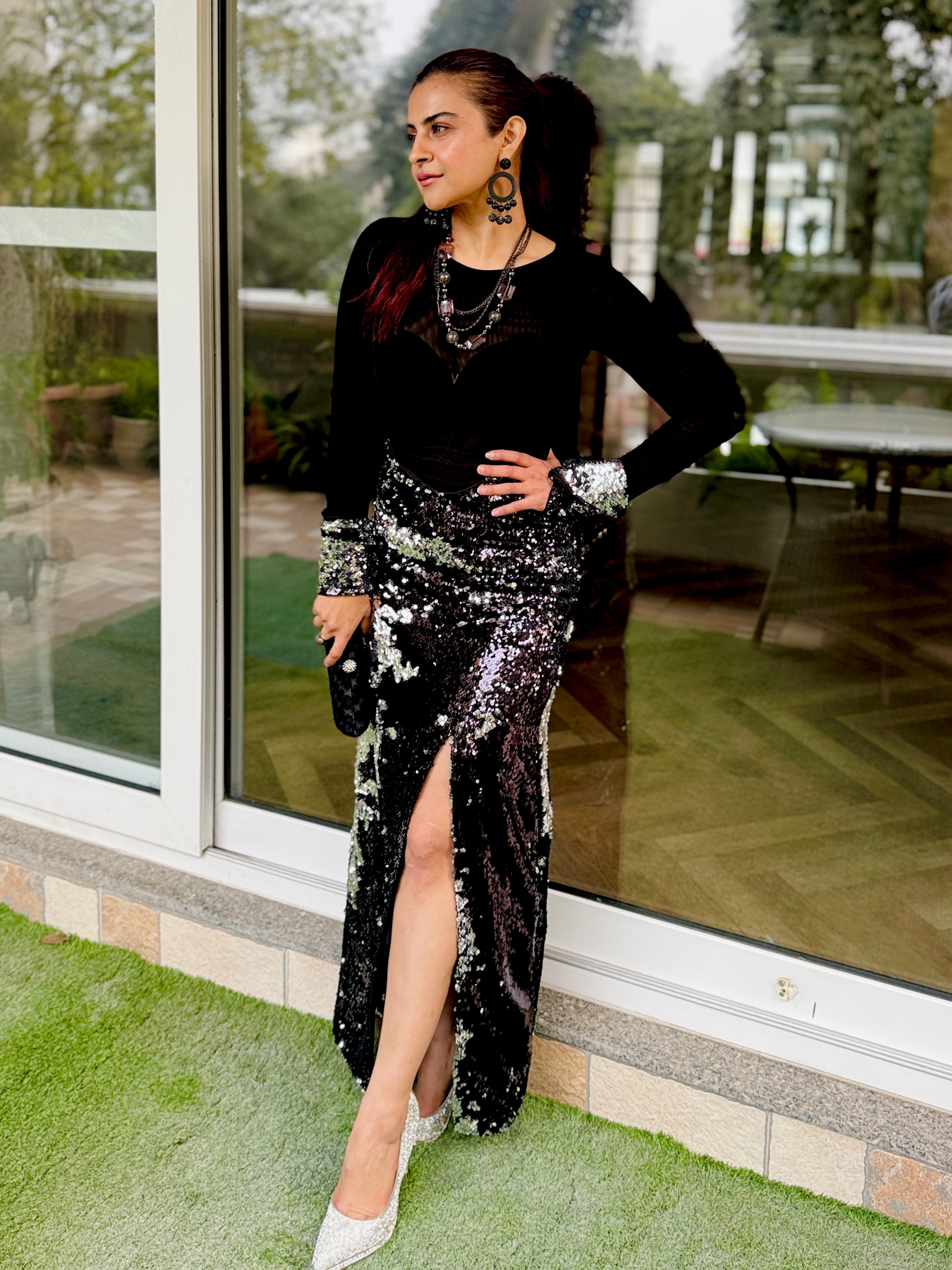 Midnight Starlight Set in Black and Silver