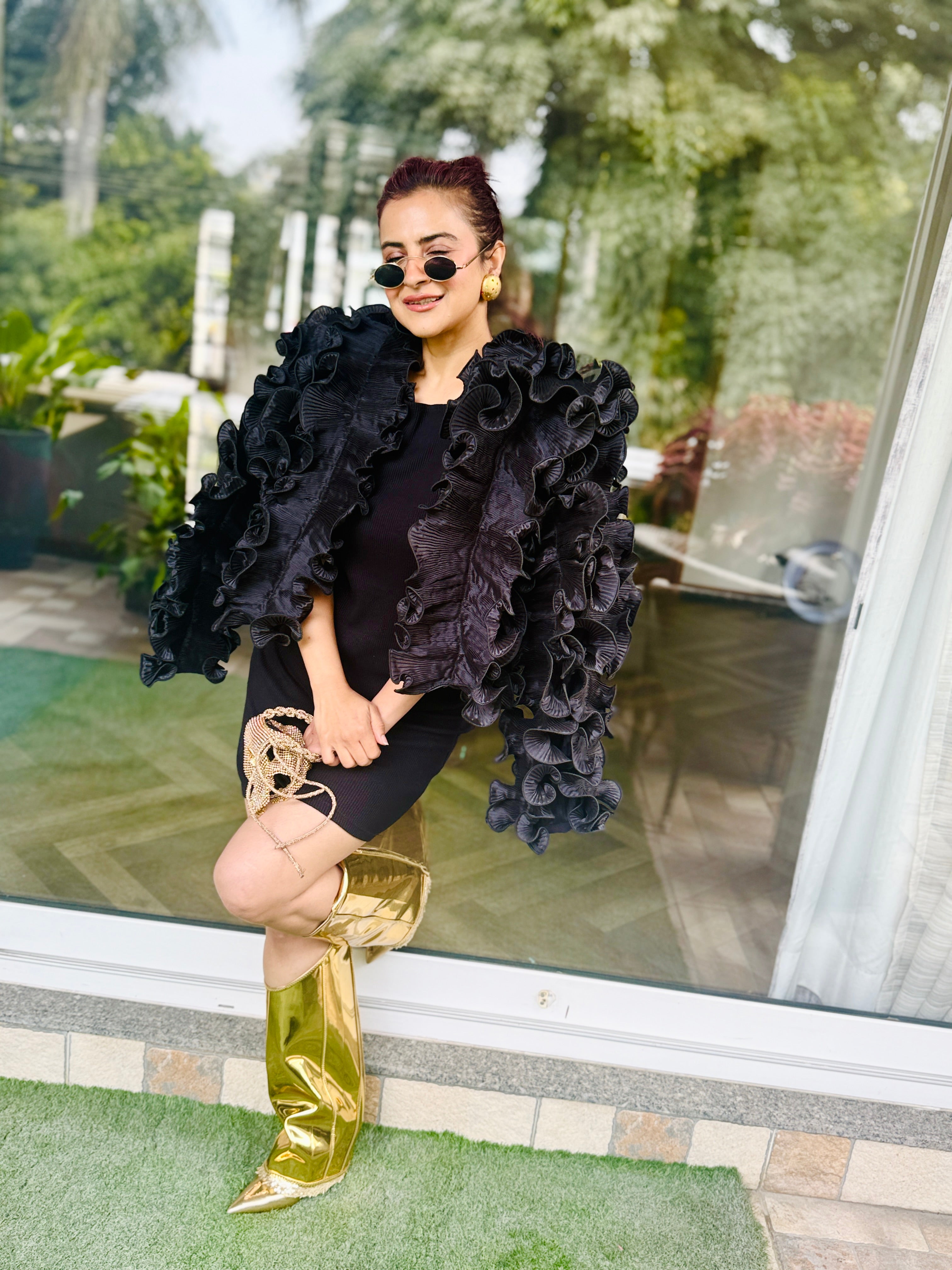 Gold Lusture Boot Shafts in Golden