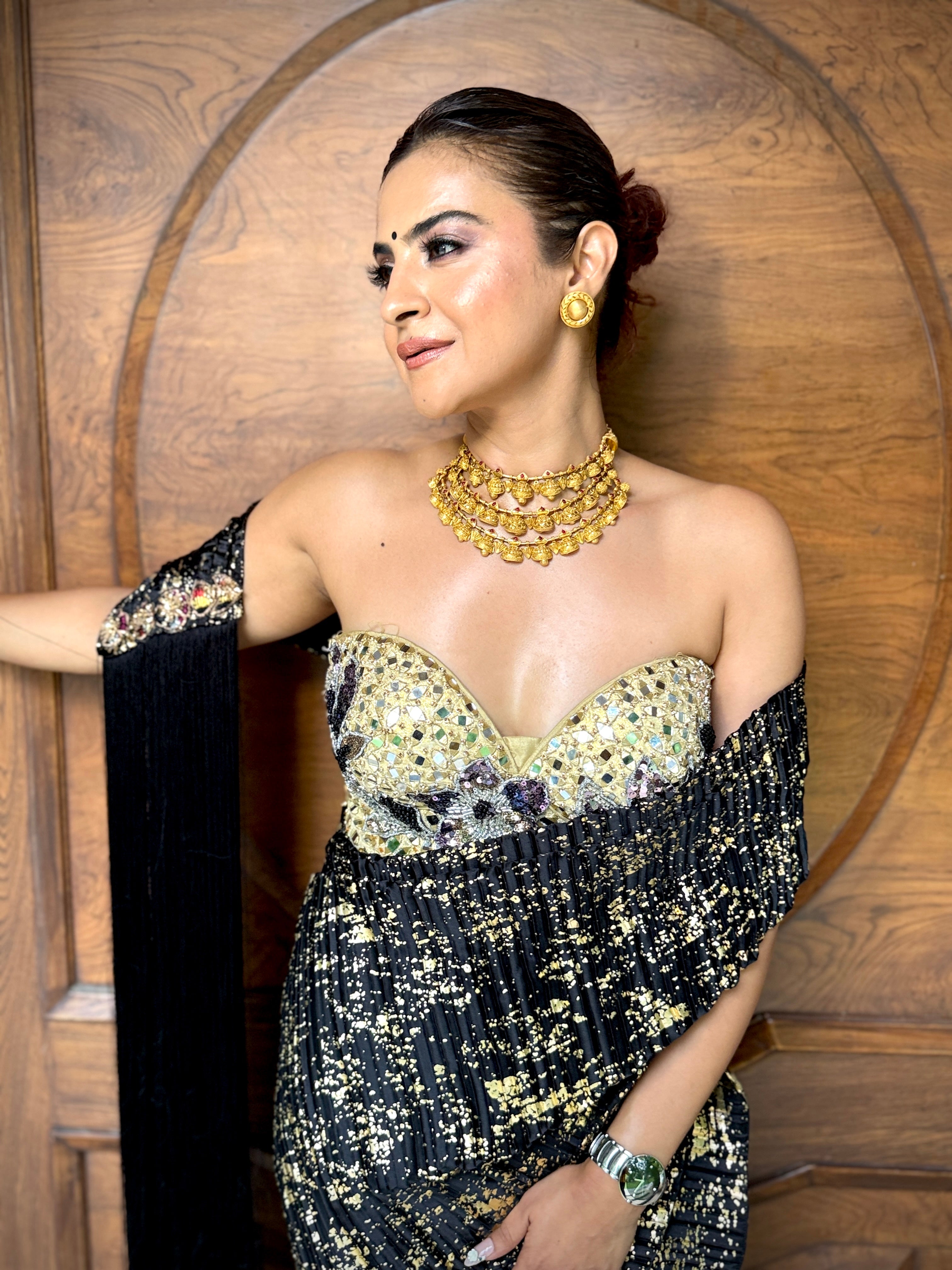 Roohani Drape Saree with corset Blouse