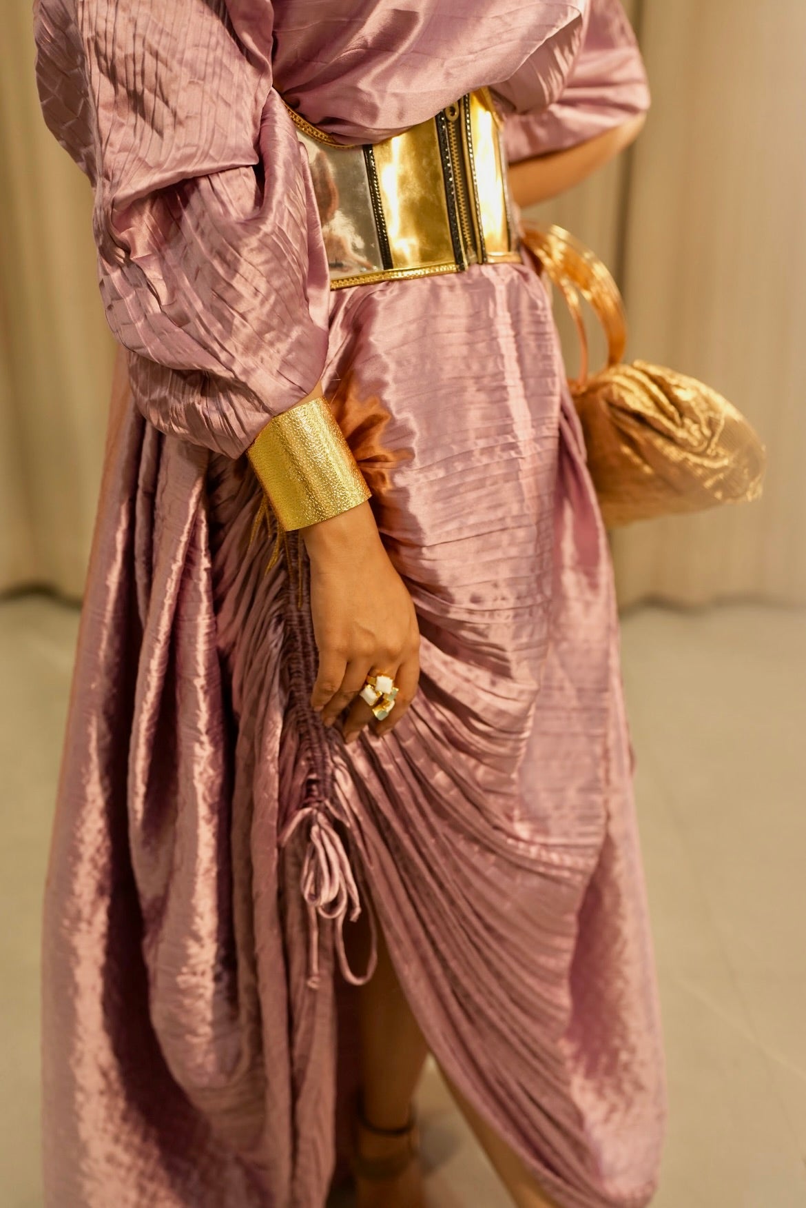 gold waist cincher belt