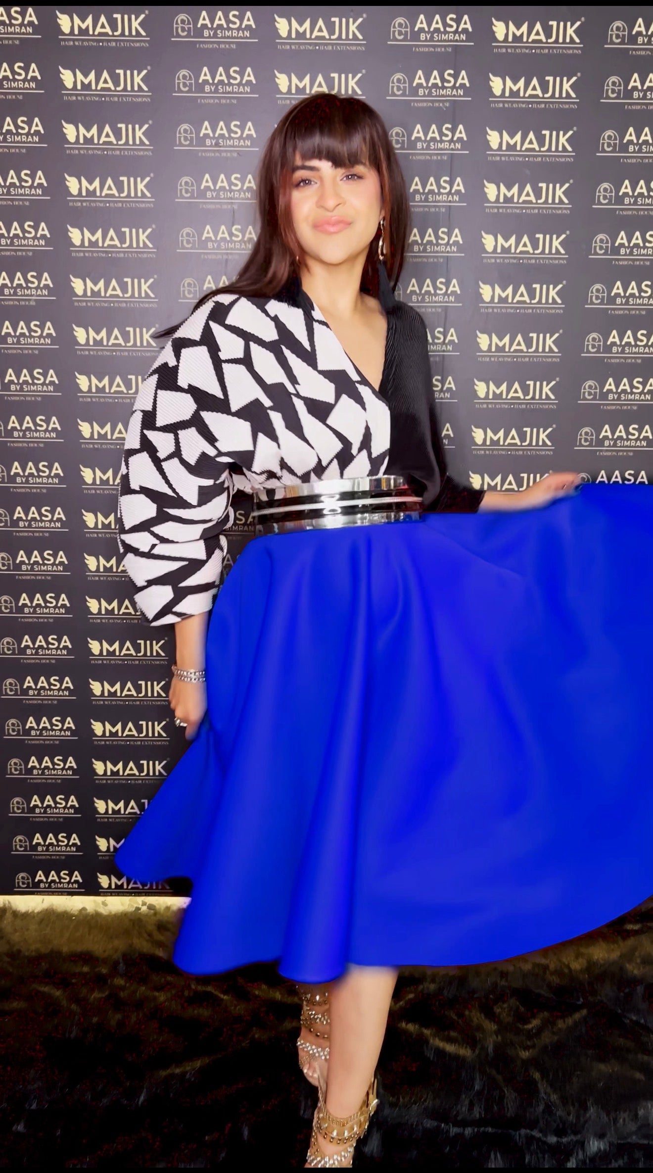 Electric Monochrome in Blue , Black and White