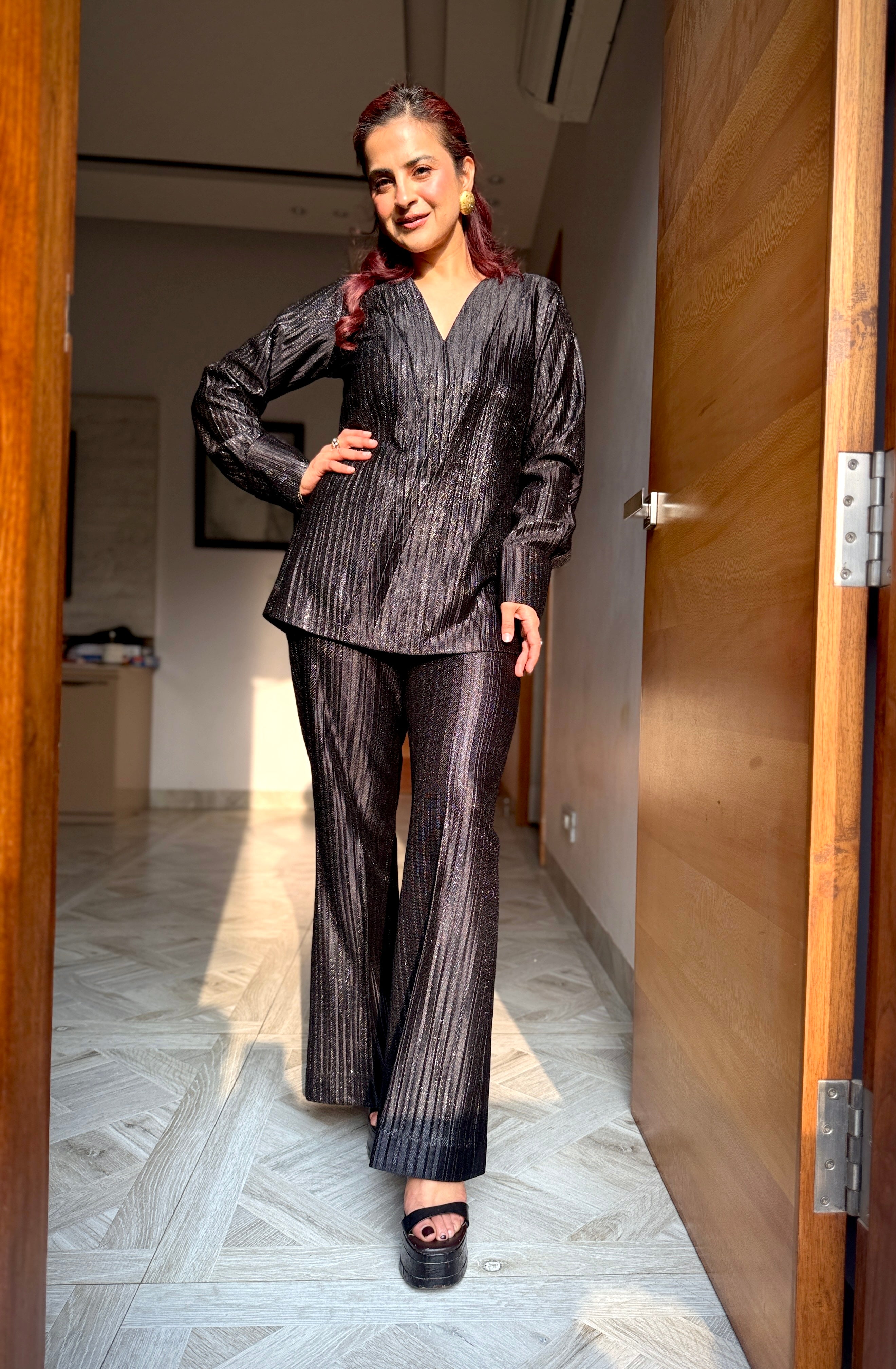 Star Noir Co-ord Set in Black