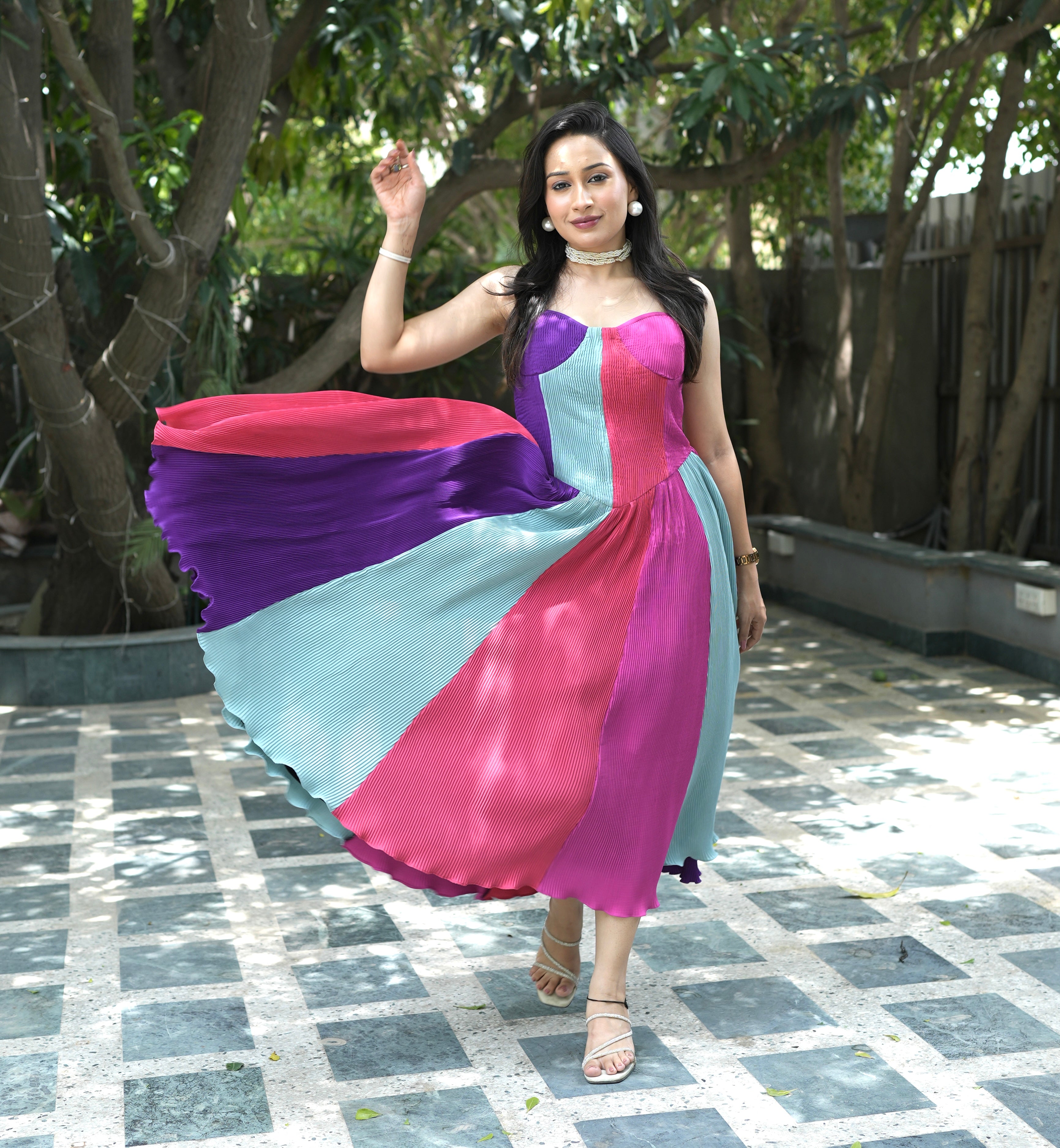 Canvas Dress in Multicolor