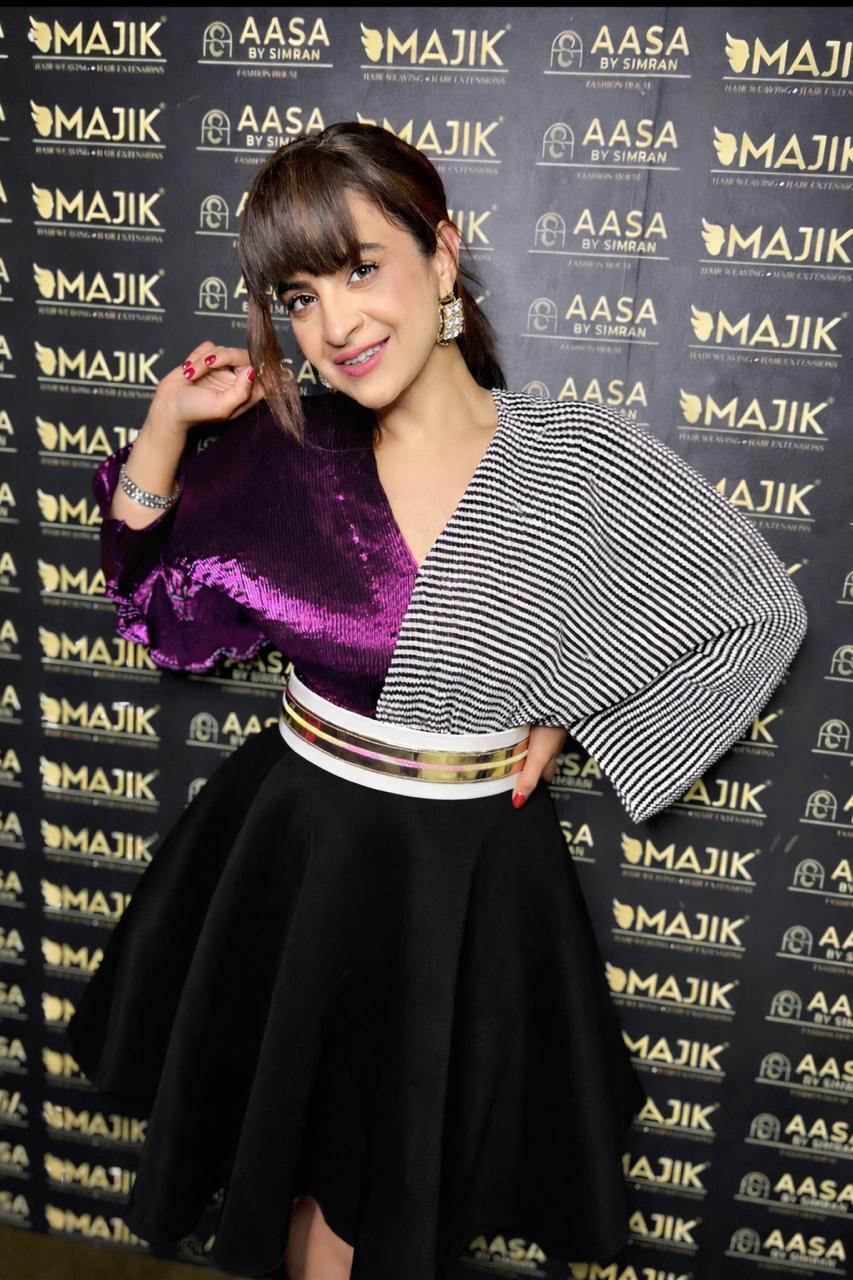 Amethyst Stripe in Purple, black and white