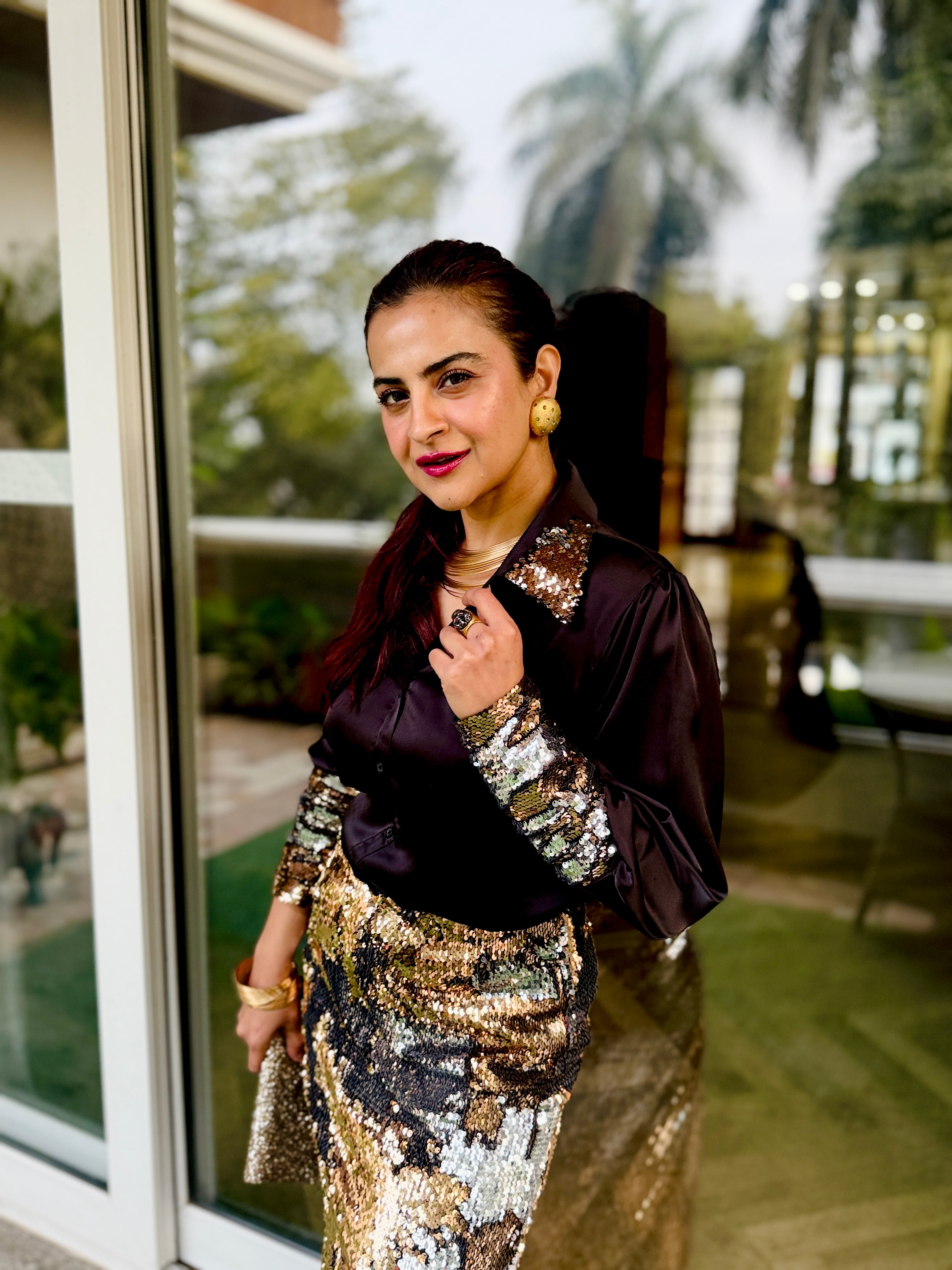 Moonfire Shirt set in Black, Golden and Silver