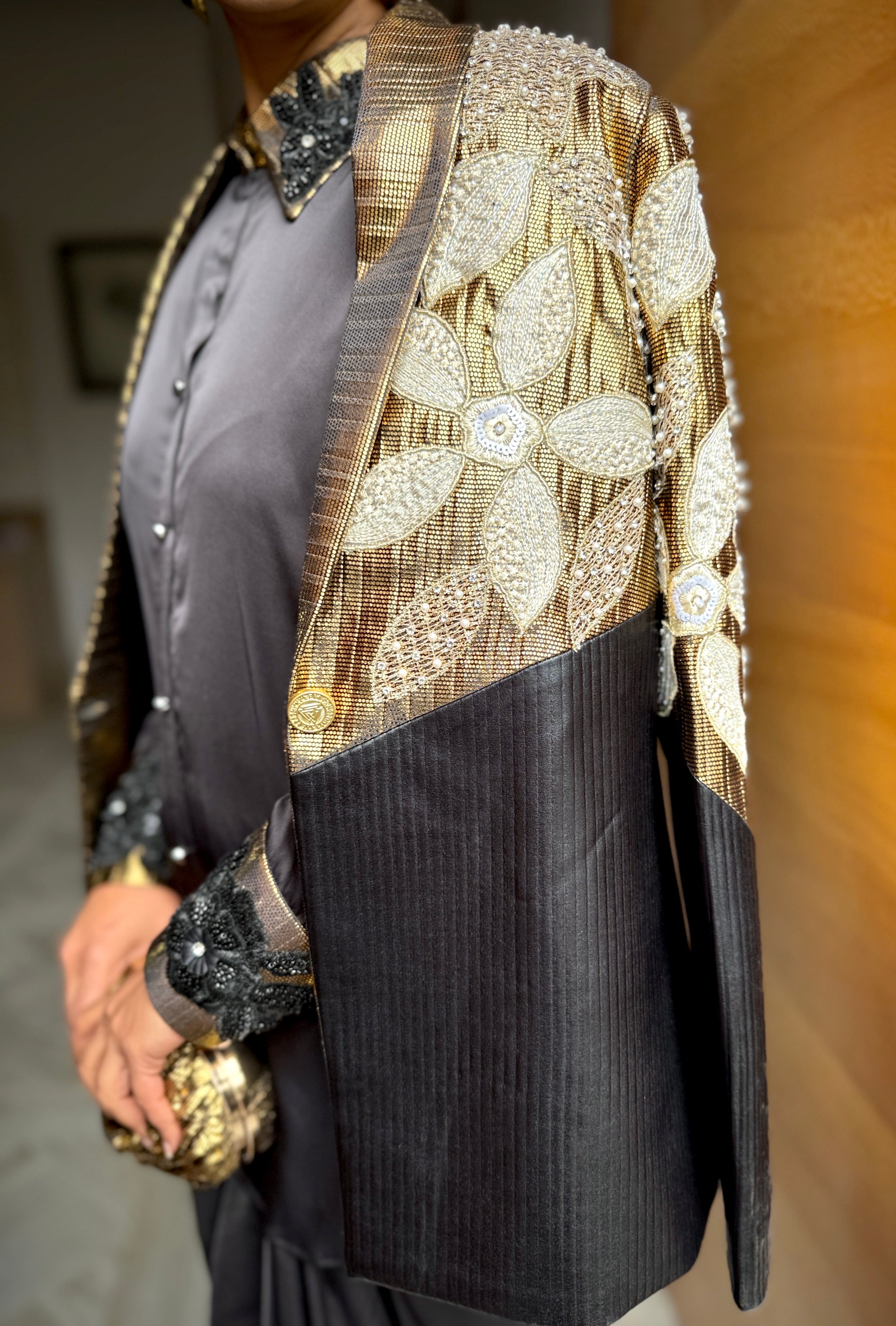 24k Bloom Half and Half Blazer