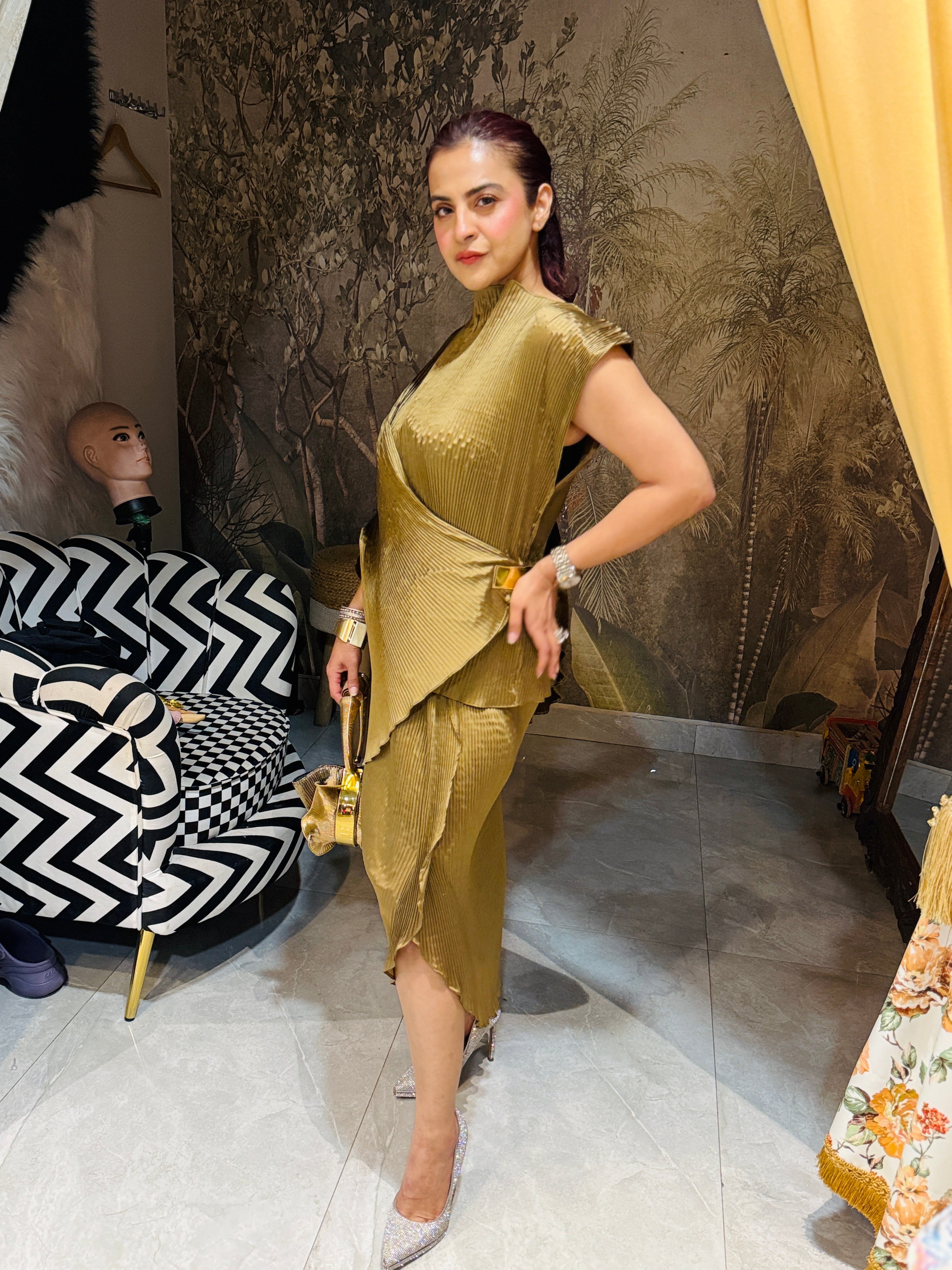 Olive Dusk Buckle Lunar Bloom Set in Olive