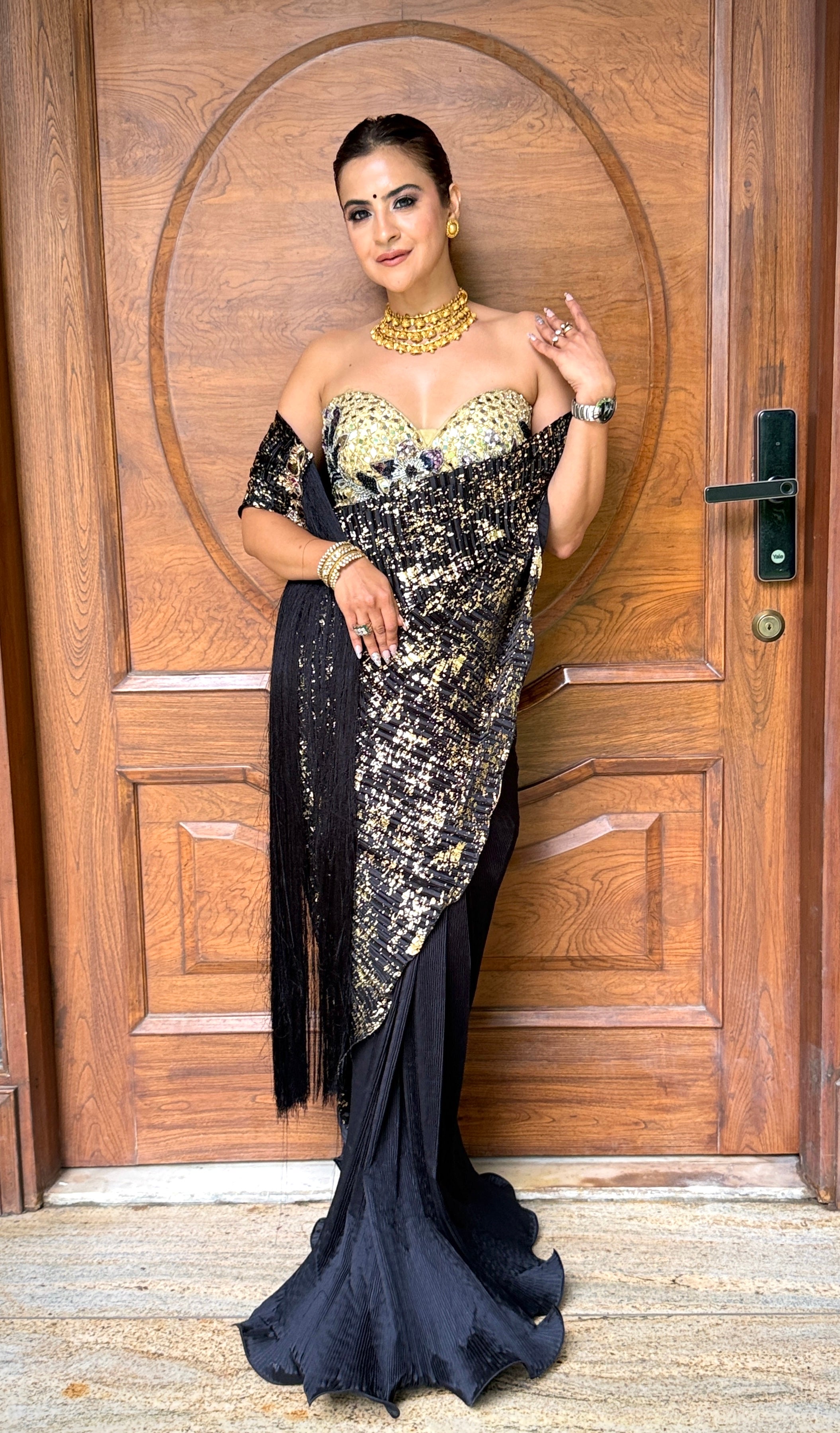 Roohani Drape Saree with corset Blouse