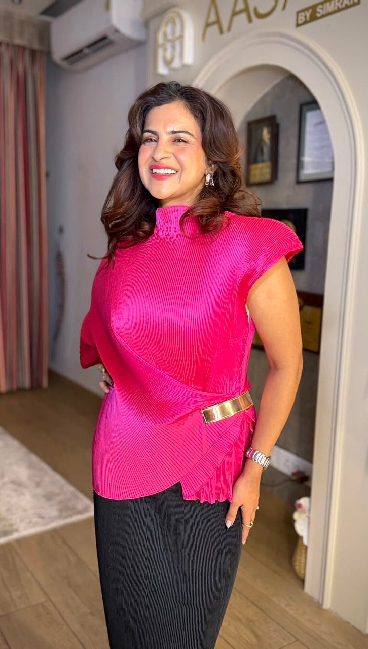 Pink Buckle Lunar Bloom Top