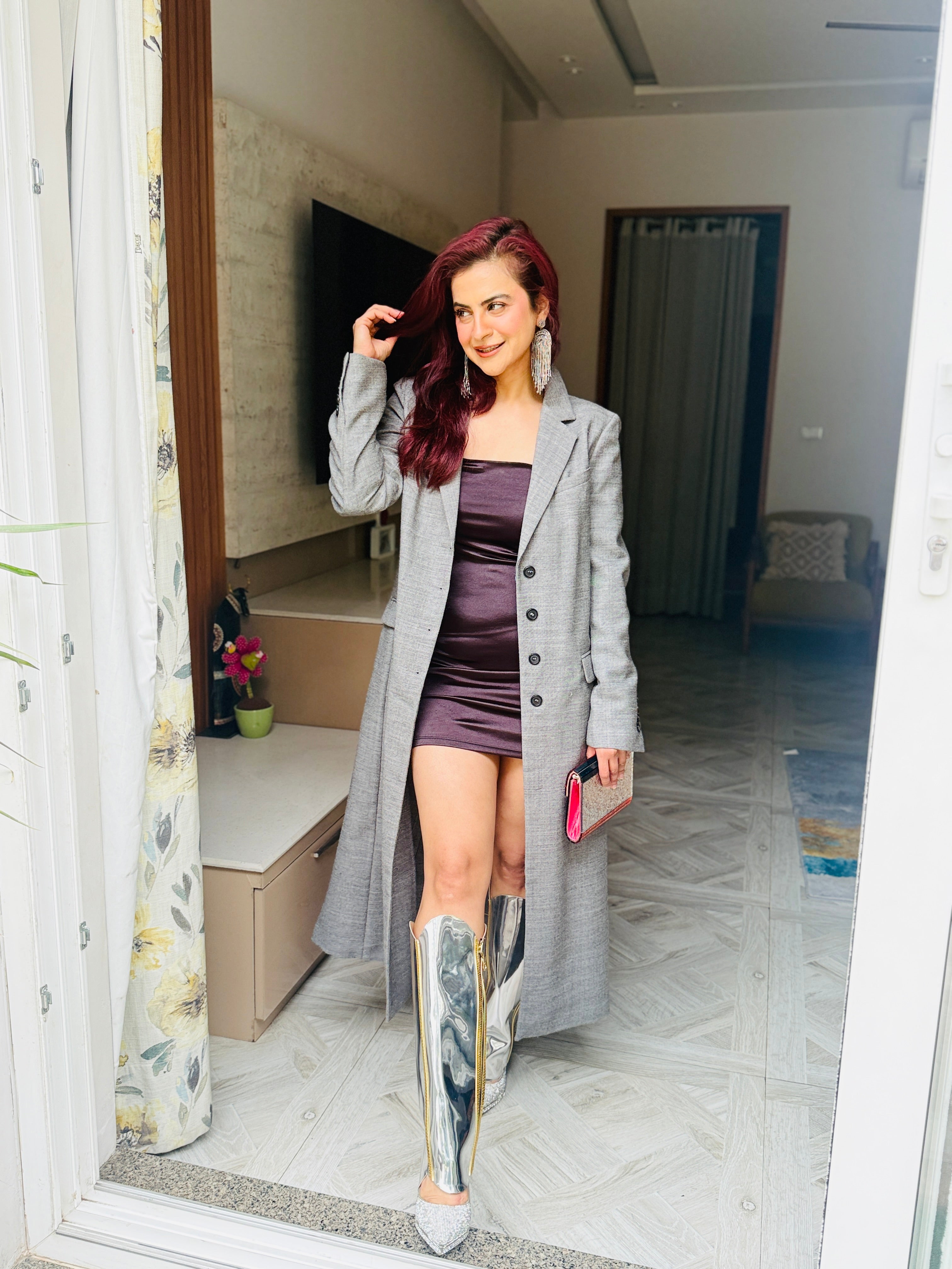 Metallic Dream Boot Shafts in Silver